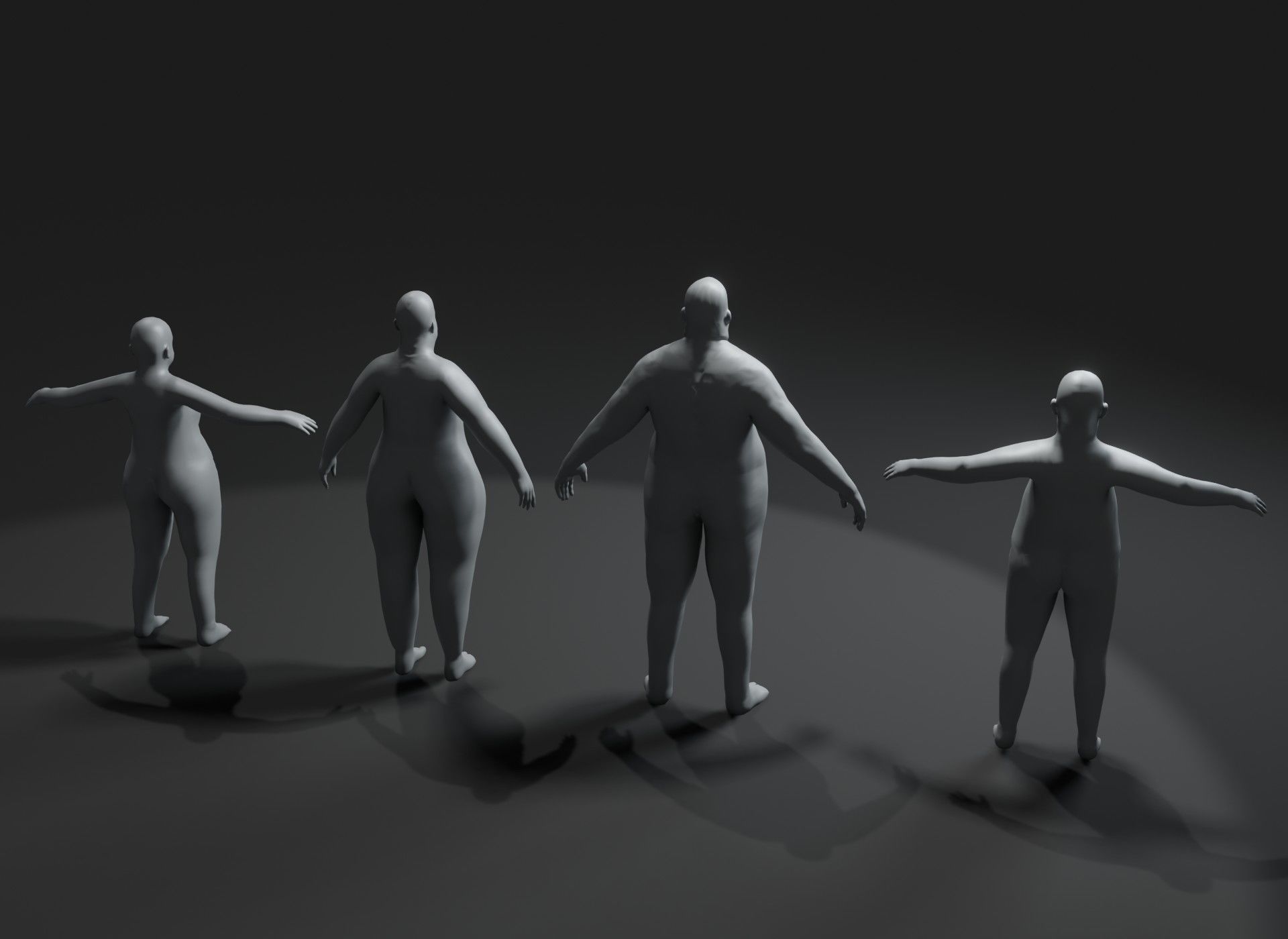 Human Body Base Mesh 10 3D Models Collection 10k Polygons _17