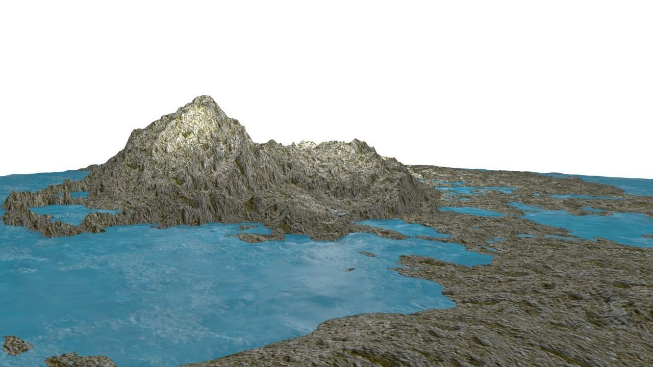 NMA Island Rock 001 Rough Preset 02 Low-poly 3D model_1