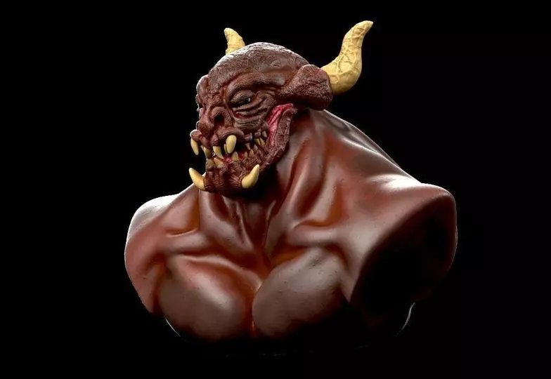 demon bust Free 3D print model