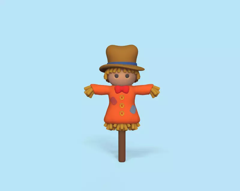 Cute Scarecrow 3D print model_0