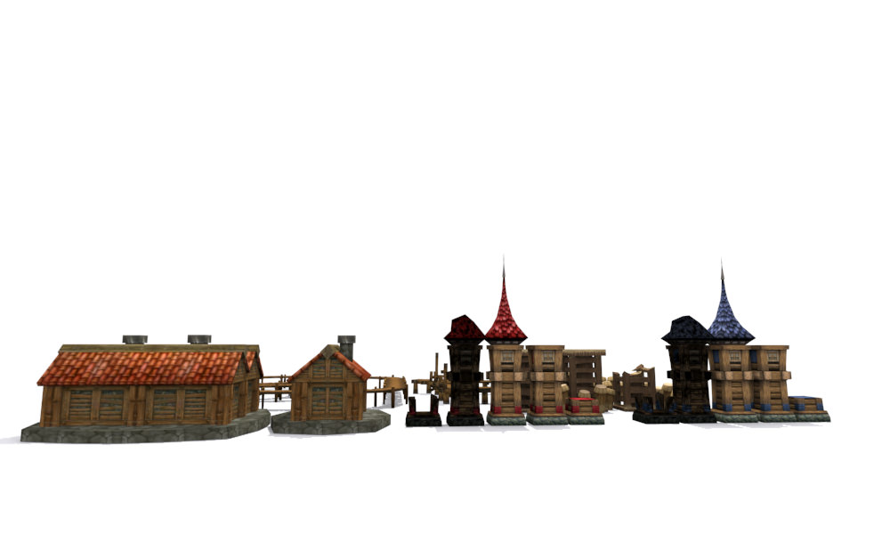 Modeling game on water Low-poly 3D model_8