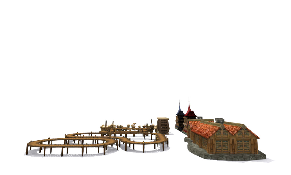 Modeling game on water Low-poly 3D model_10