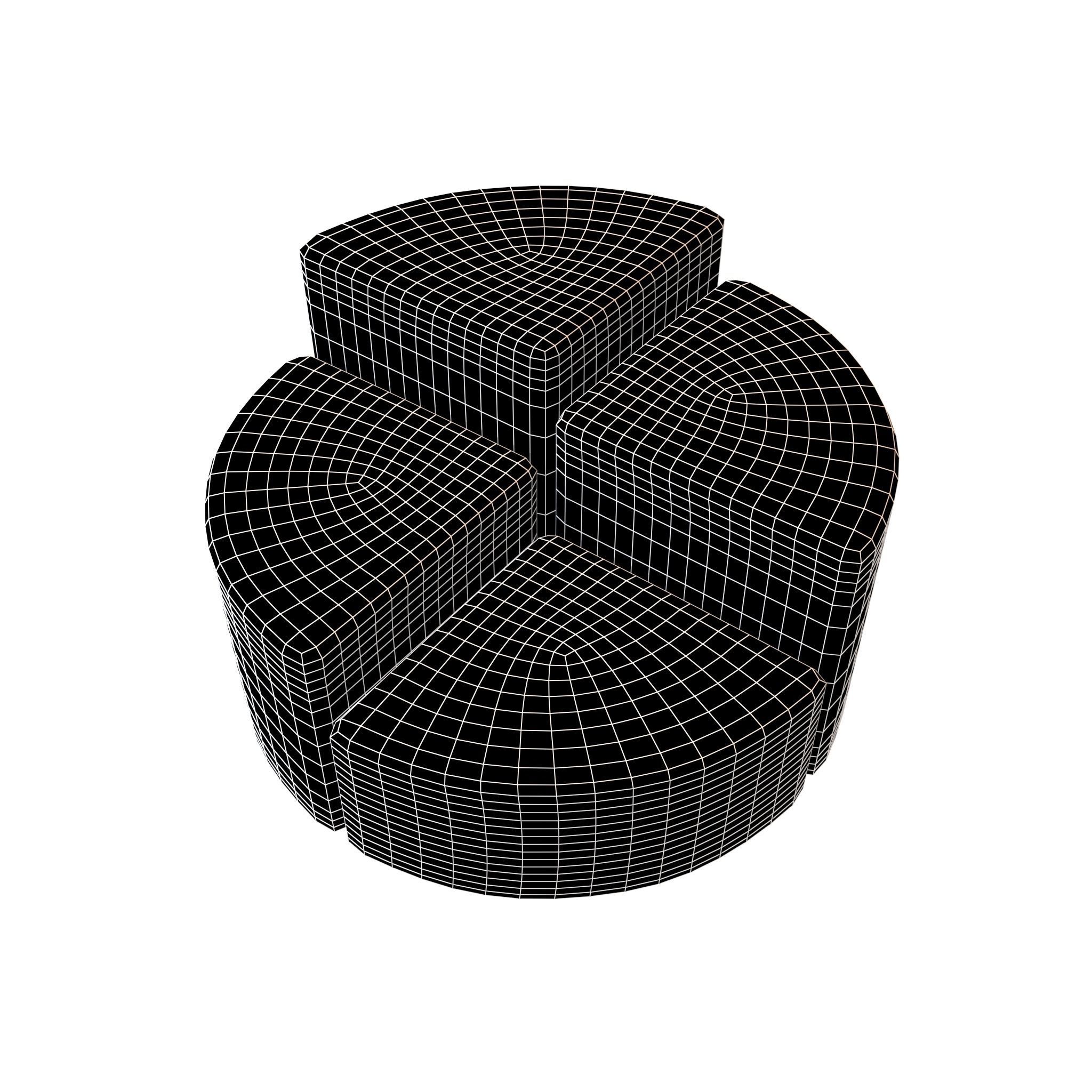 Pie Graph v2 001 Low-poly 3D model_6