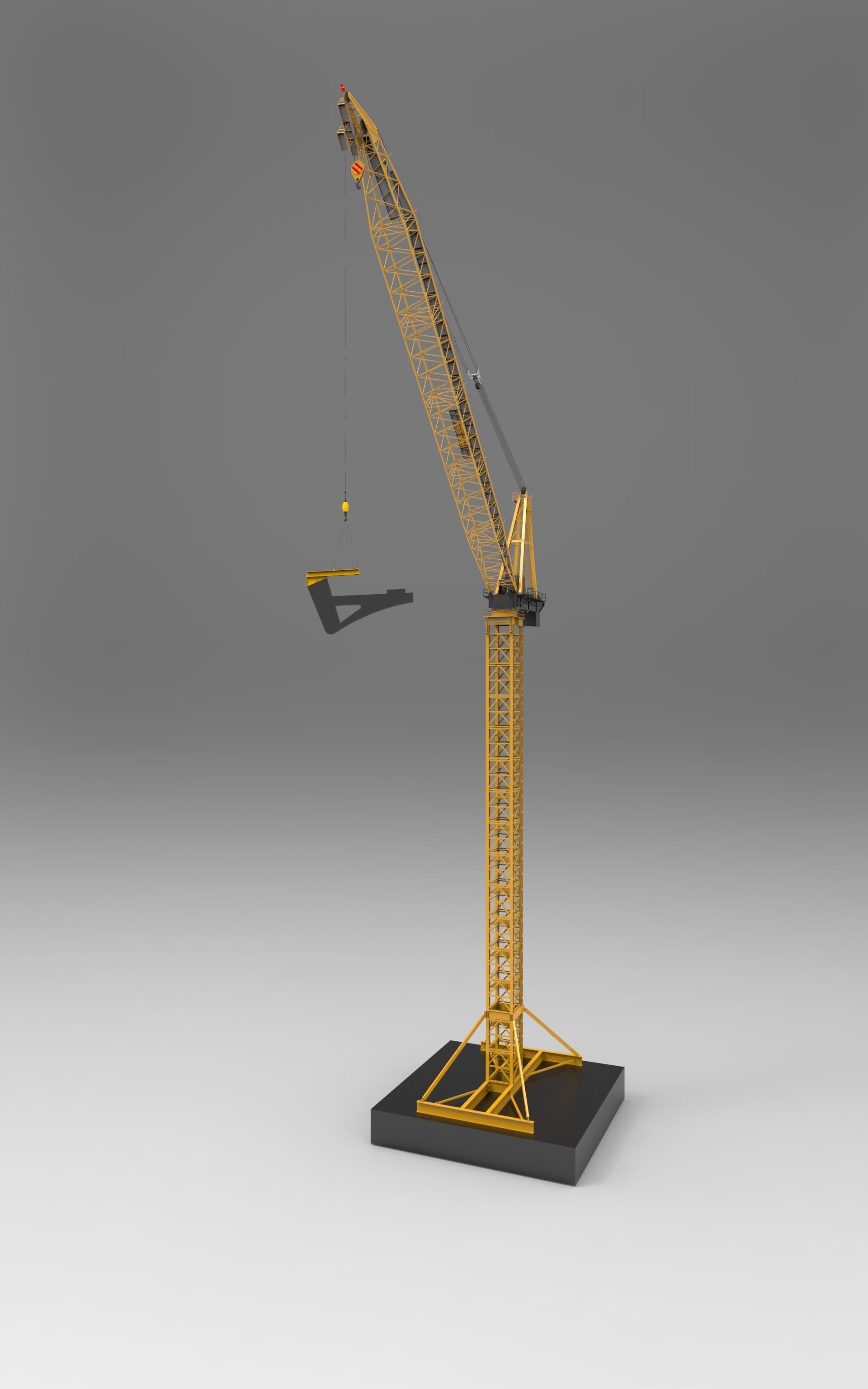 Tower crane building II 3D model_1