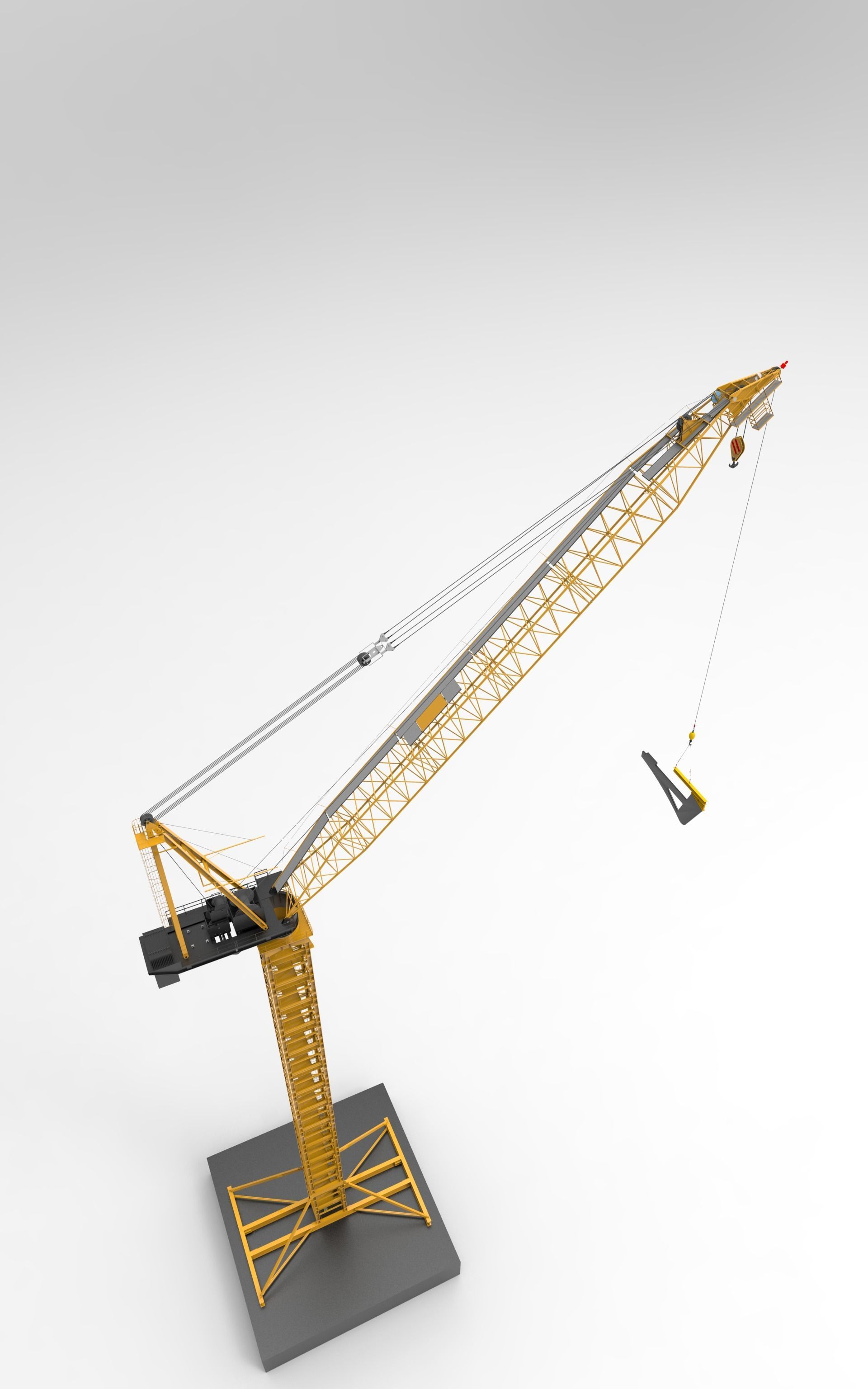 Tower crane building II 3D model_6