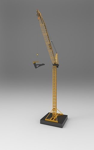 Tower crane building II 3D model