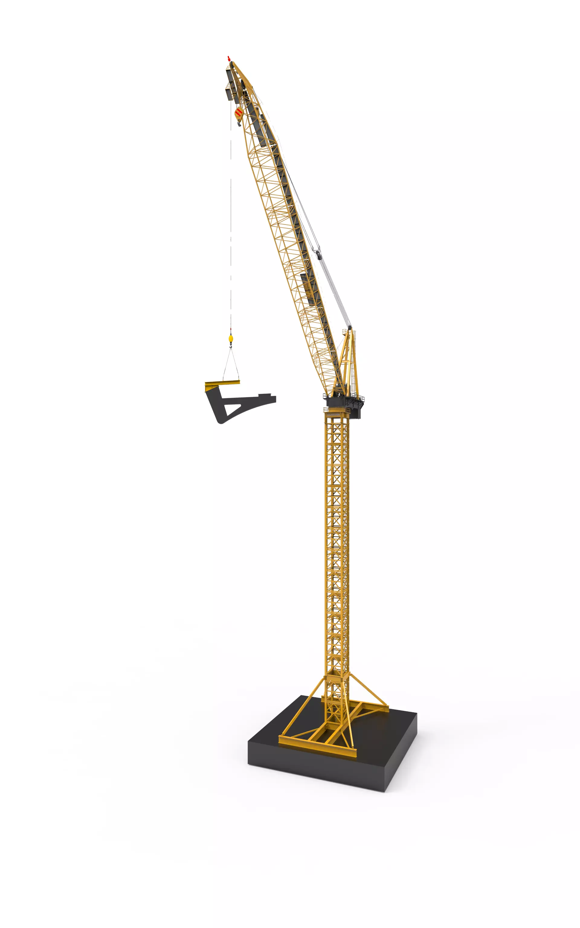 Tower crane building II 3D model_0