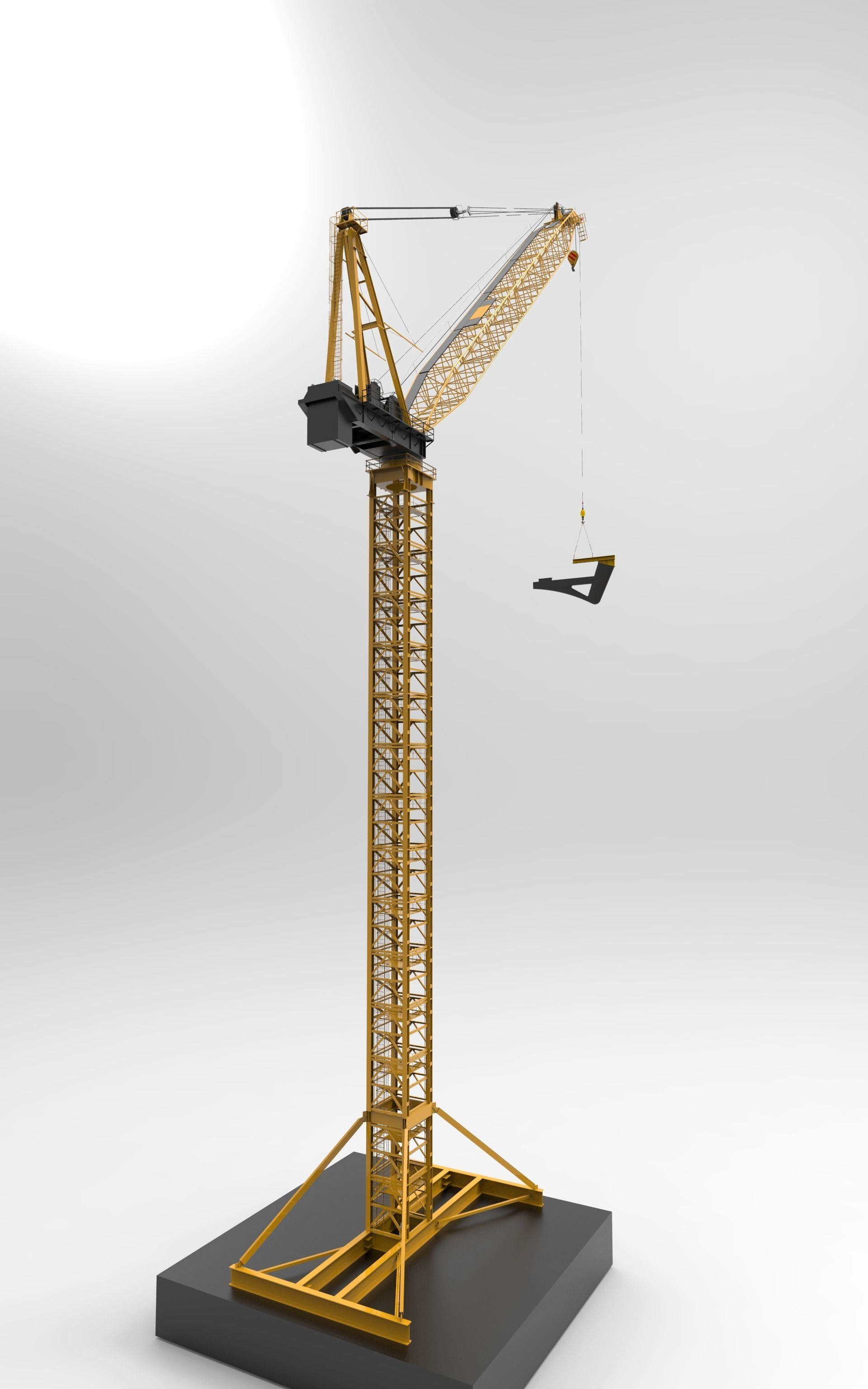 Tower crane building II 3D model_4