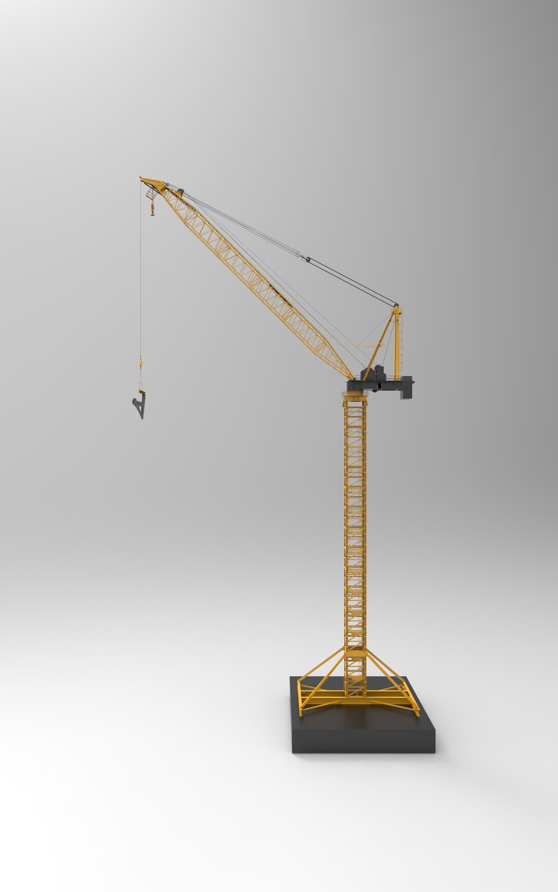 Tower crane building II 3D model_10
