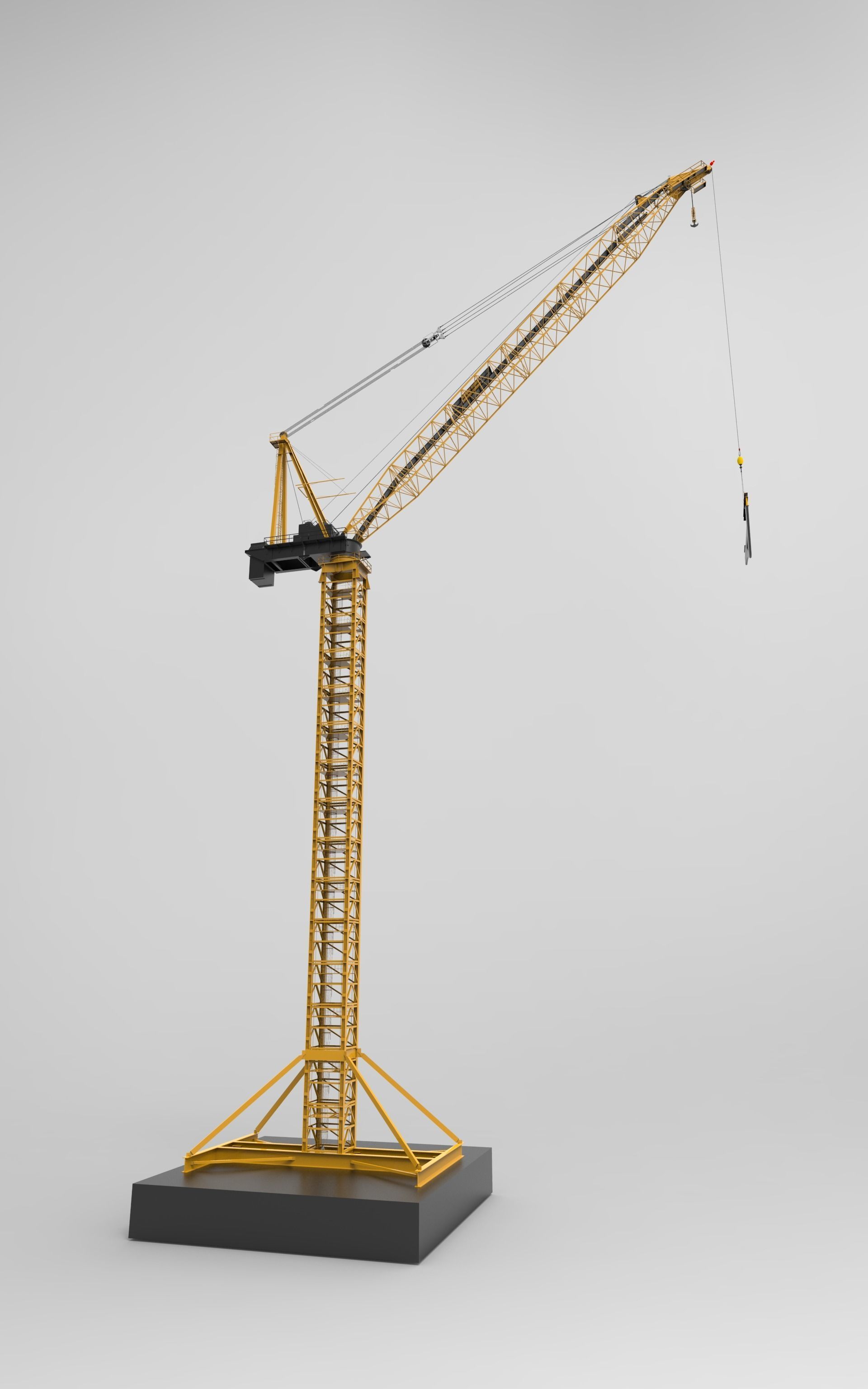 Tower crane building II 3D model_8