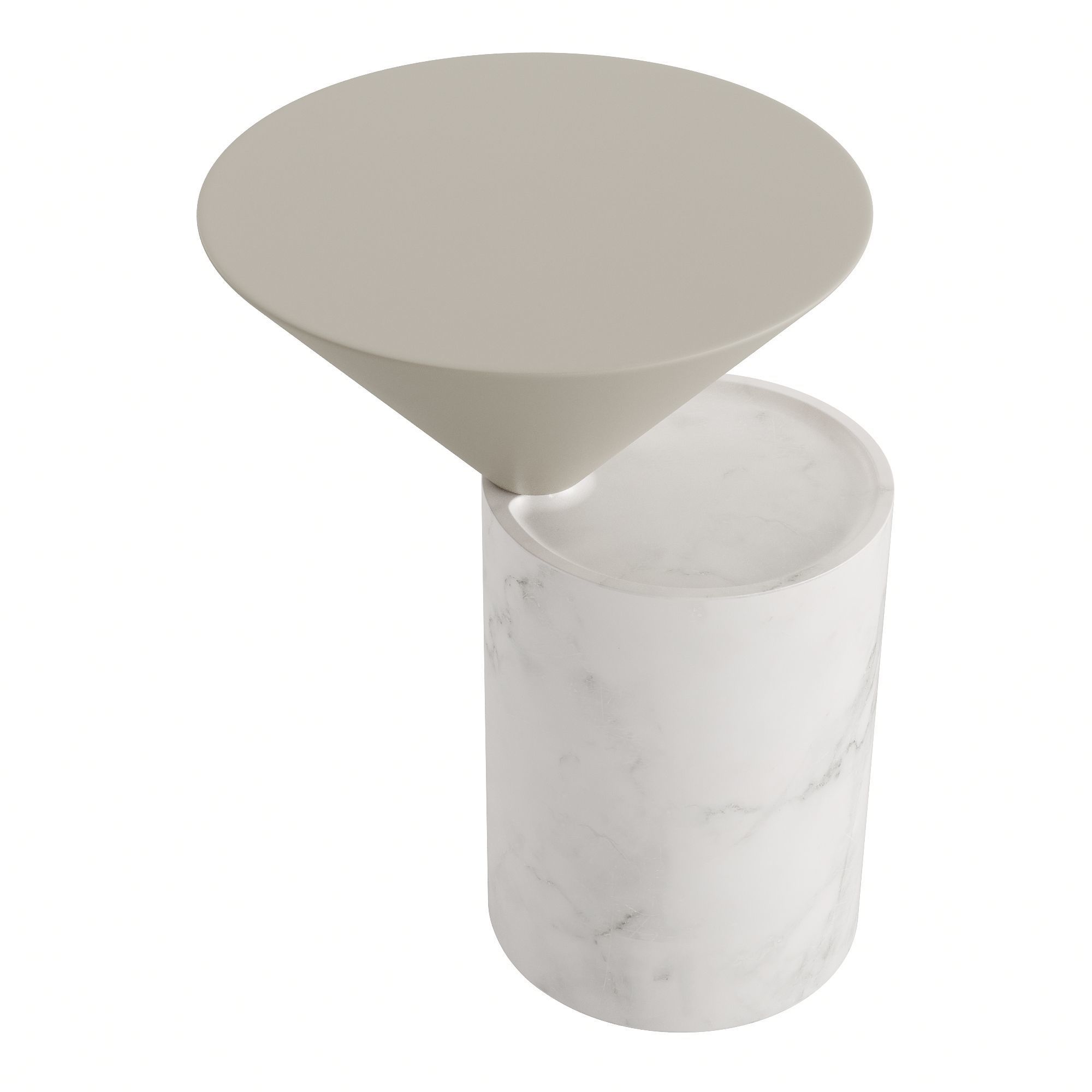 DE LA ESPADA LAUREL SIDE TABLE IN MARBLE Low-poly 3D model_6