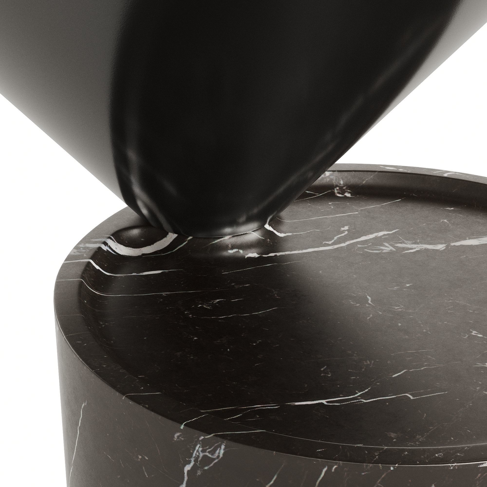 DE LA ESPADA LAUREL SIDE TABLE IN MARBLE Low-poly 3D model_4