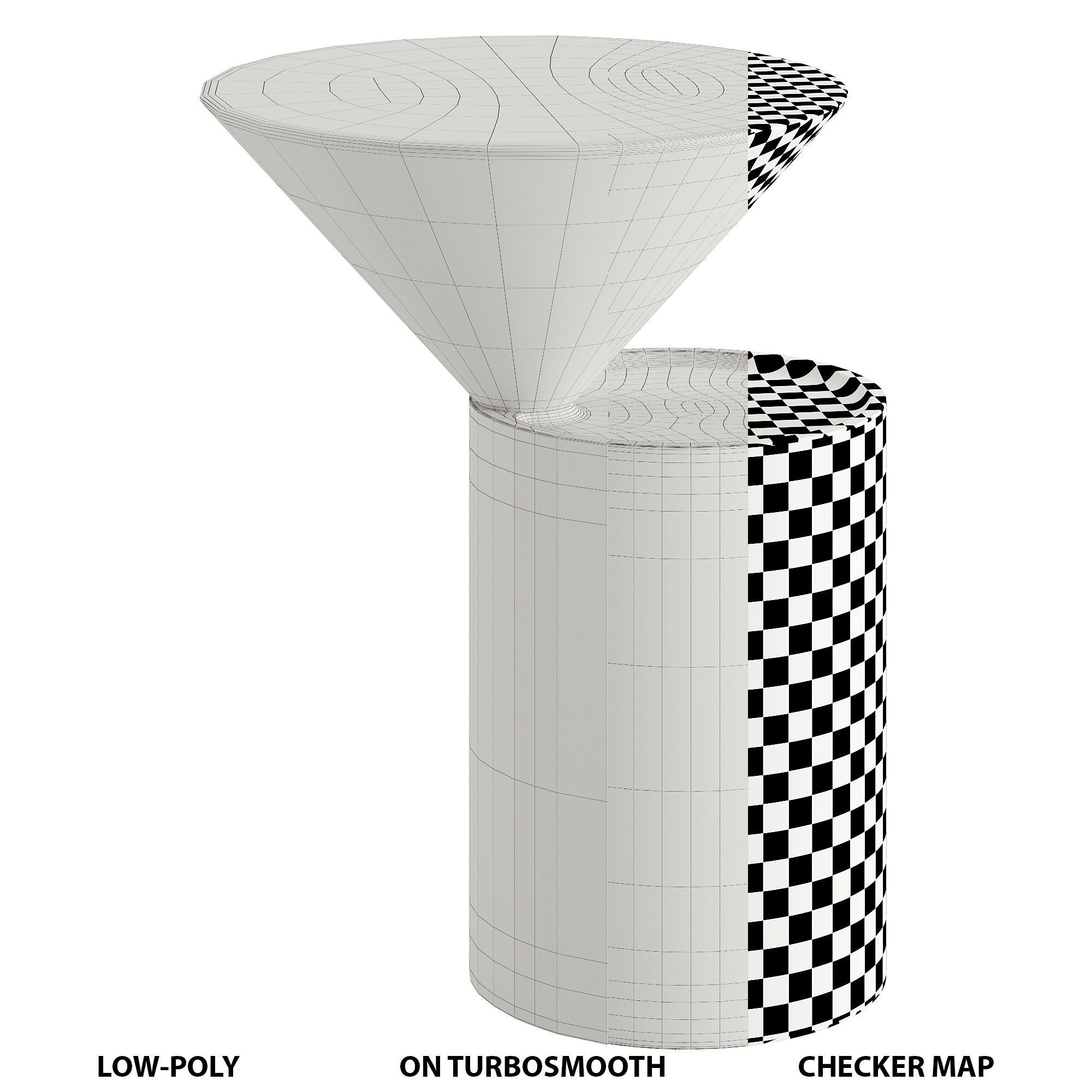 DE LA ESPADA LAUREL SIDE TABLE IN MARBLE Low-poly 3D model_2