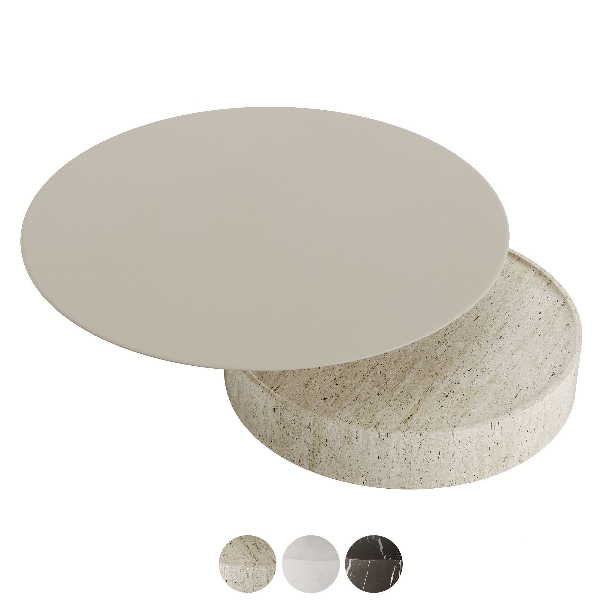 DE LA ESPADA LAUREL COFFEE TABLE IN MARBLE Low-poly 3D model_3