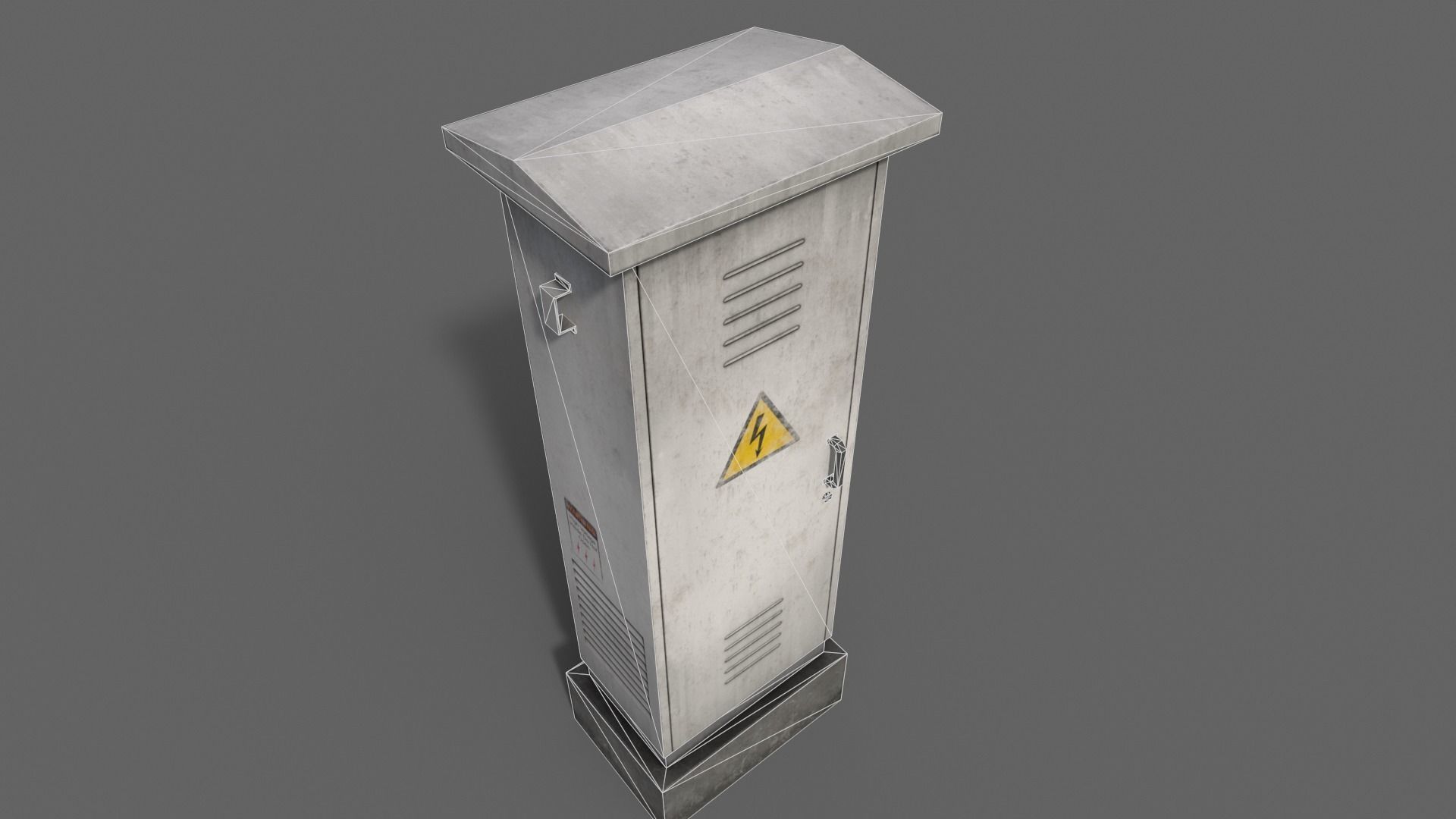 PBR Electric Box White V2 Low-poly 3D model_17