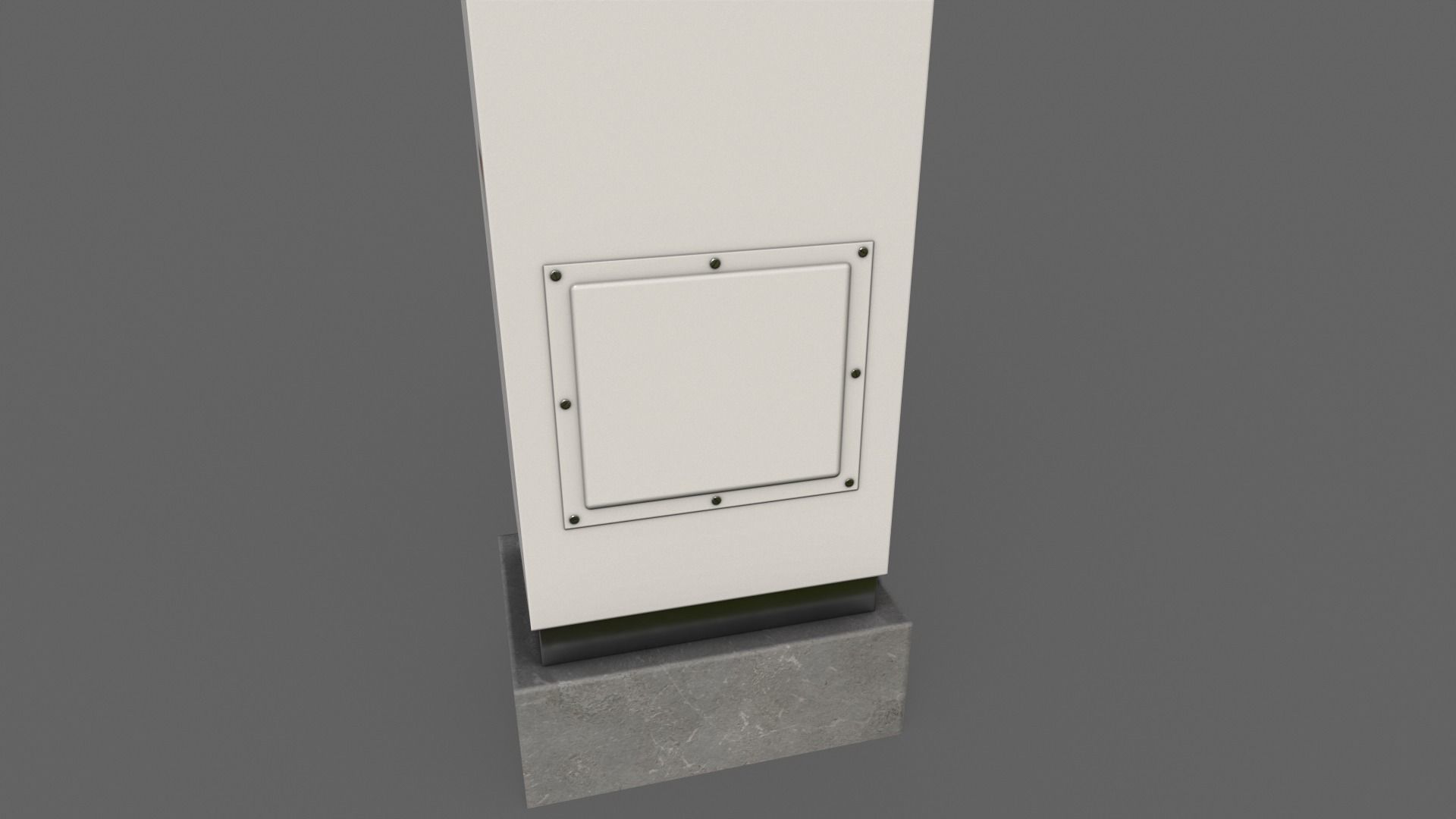 PBR Electric Box White V2 Low-poly 3D model_8