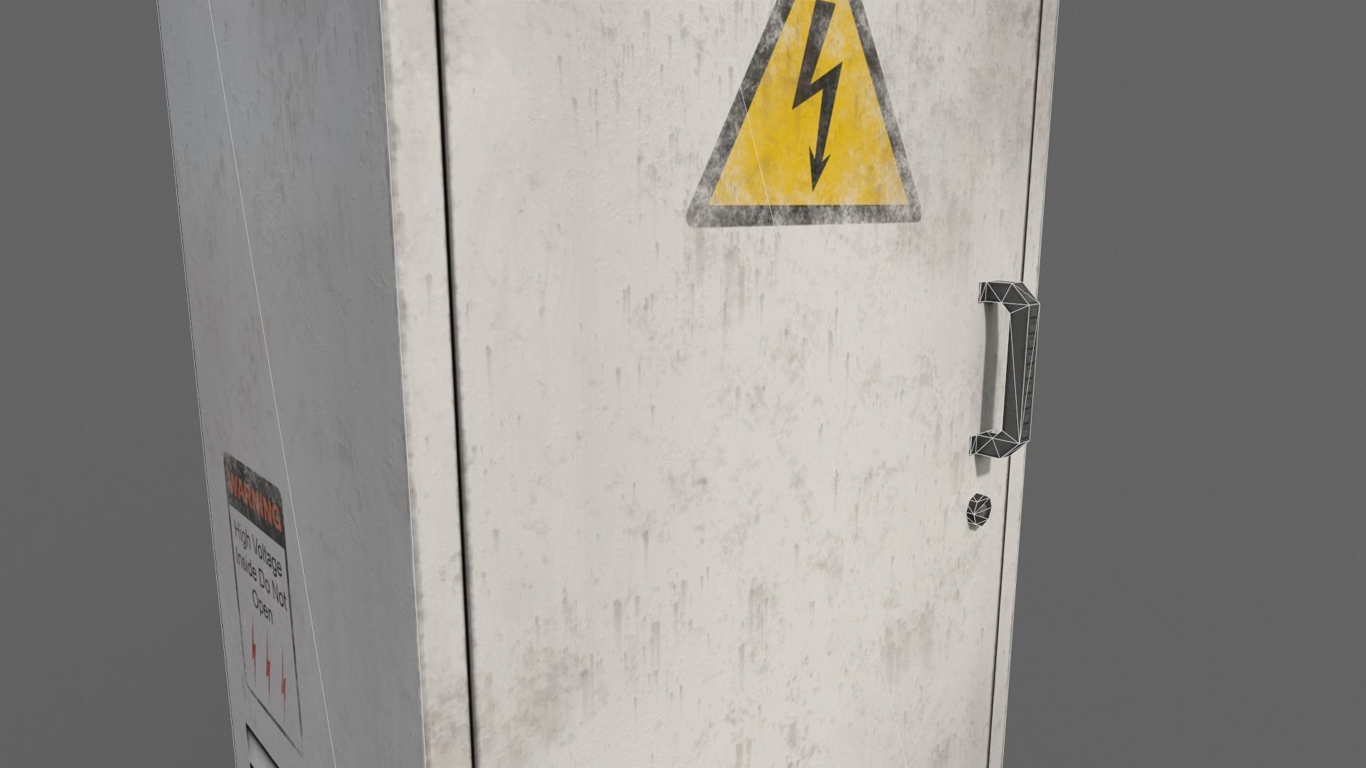 PBR Electric Box White V2 Low-poly 3D model_19