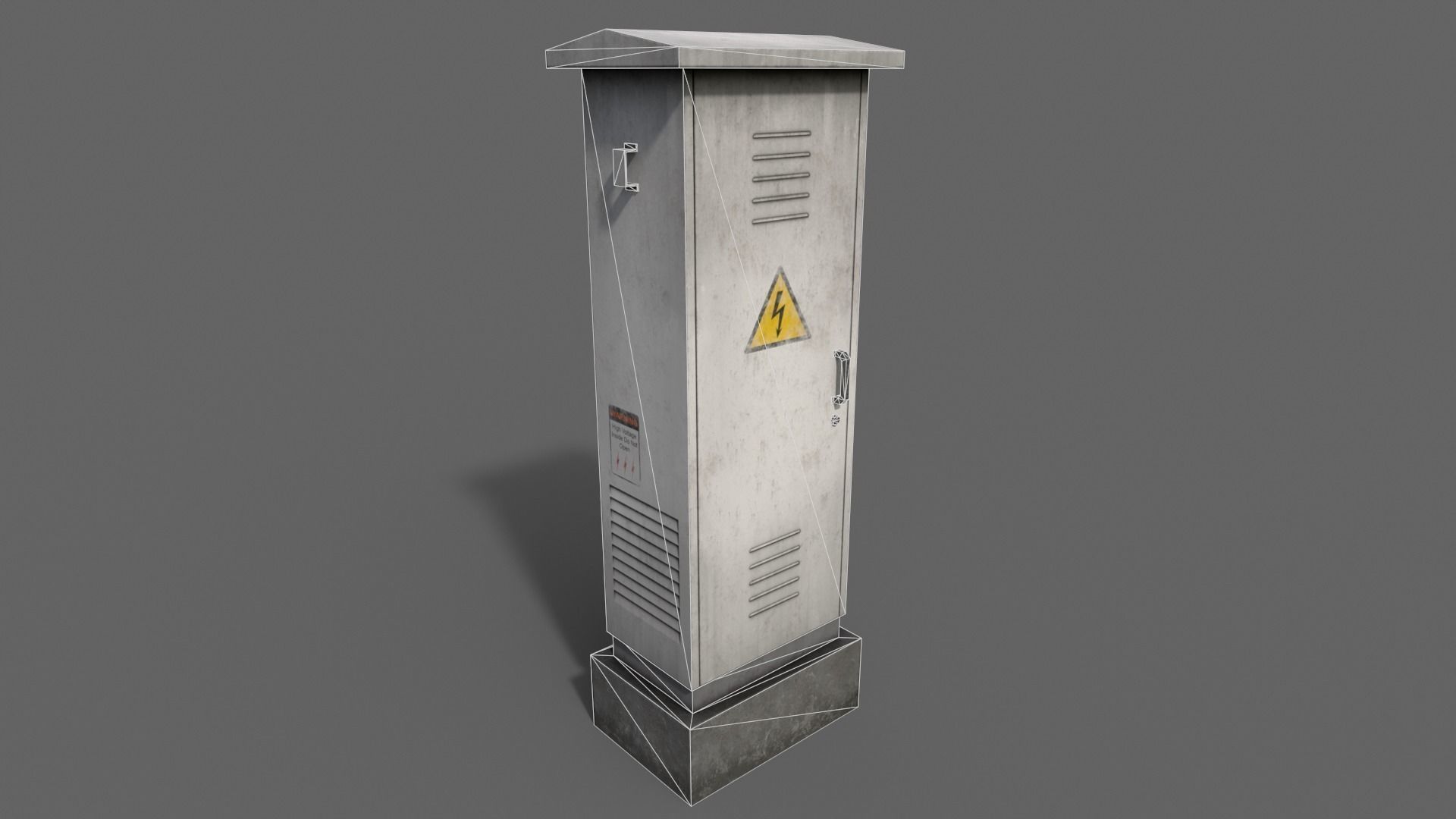 PBR Electric Box White V2 Low-poly 3D model_16