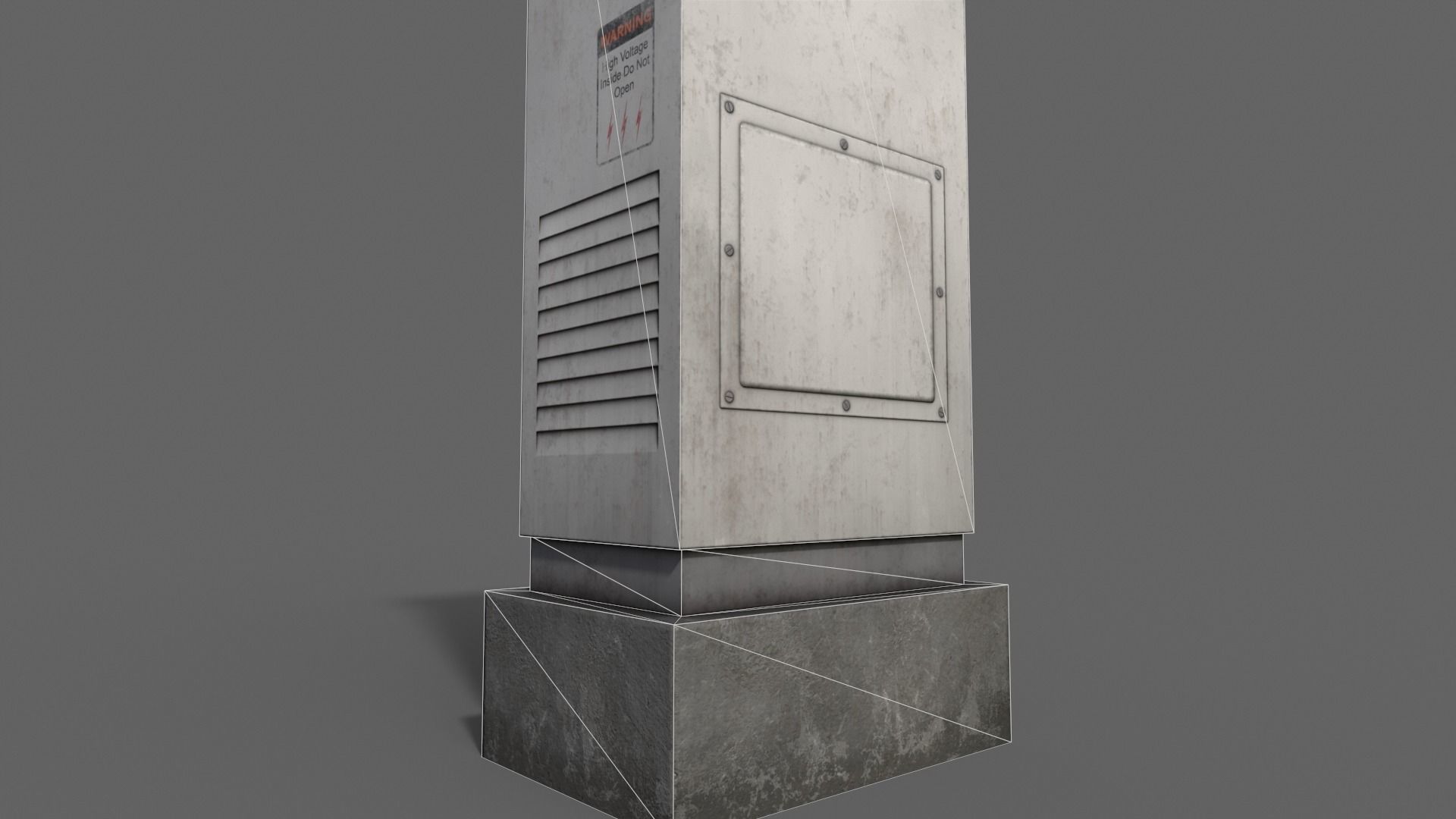 PBR Electric Box White V2 Low-poly 3D model_21
