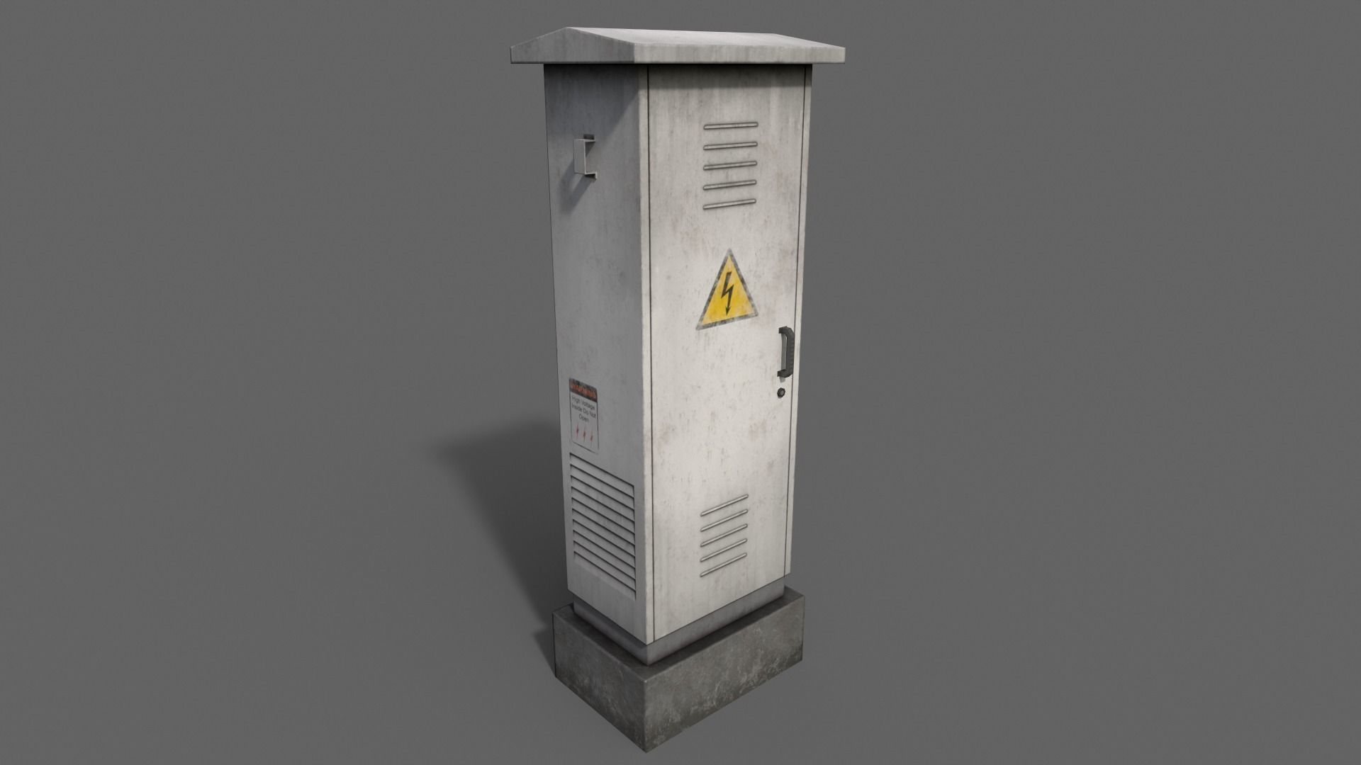 PBR Electric Box White V2 Low-poly 3D model_9