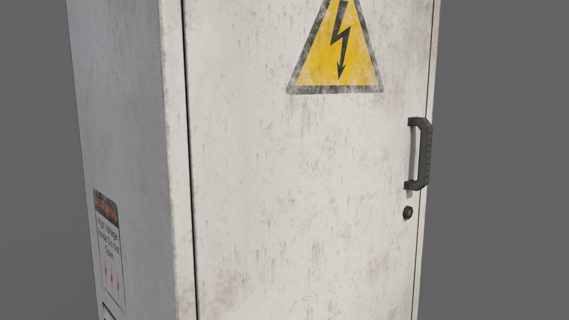 PBR Electric Box White V2 Low-poly 3D model_12