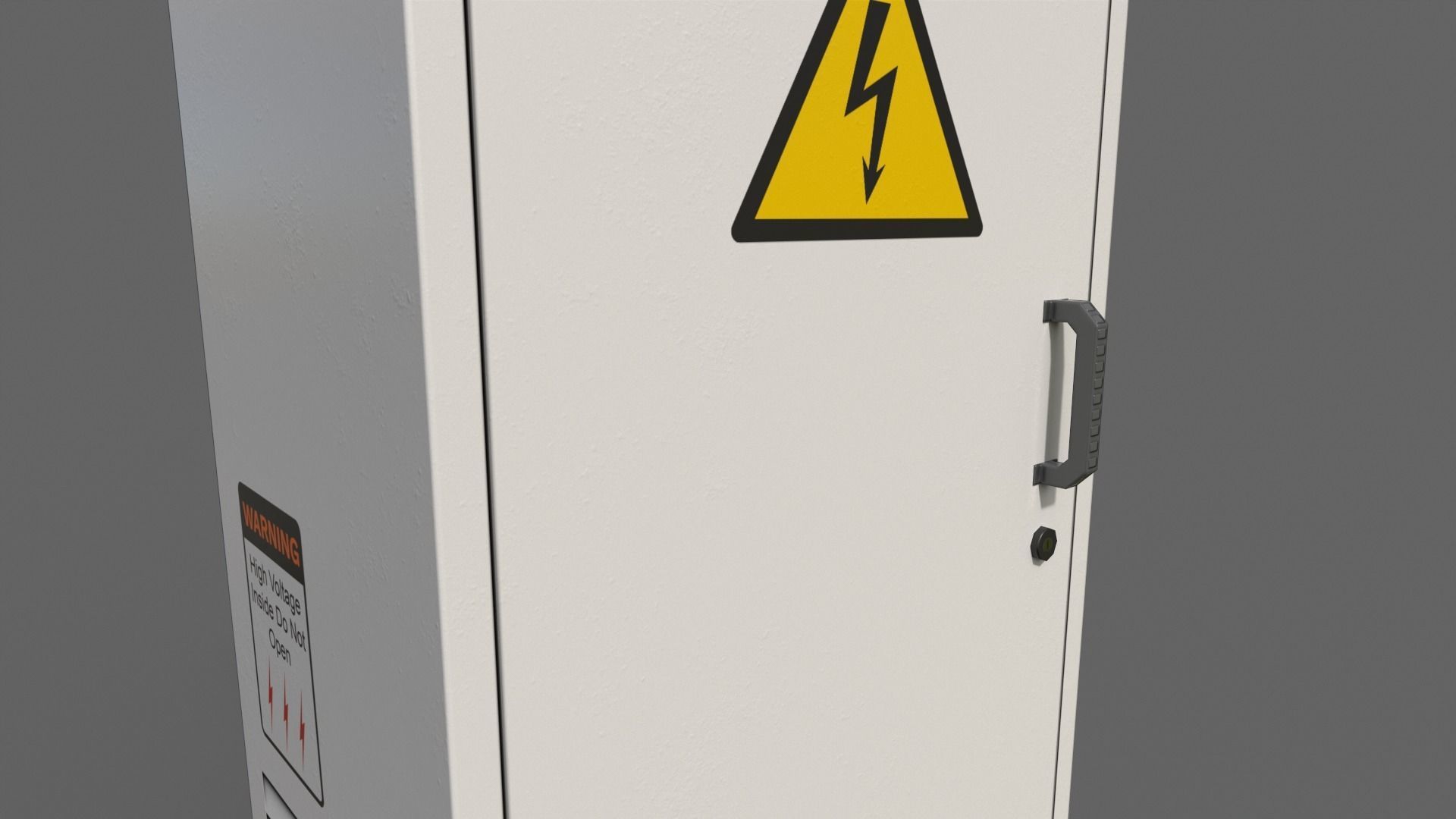 PBR Electric Box White V2 Low-poly 3D model_5