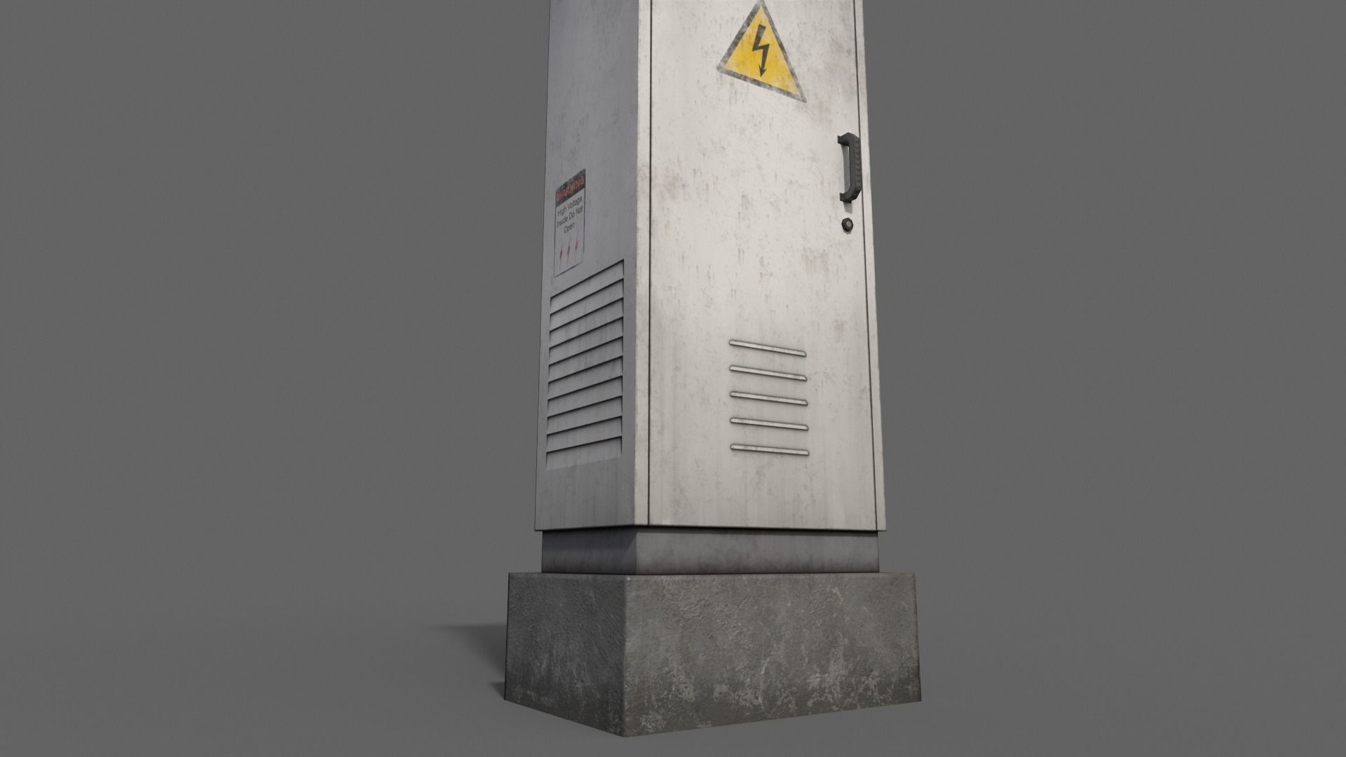 PBR Electric Box White V2 Low-poly 3D model_11