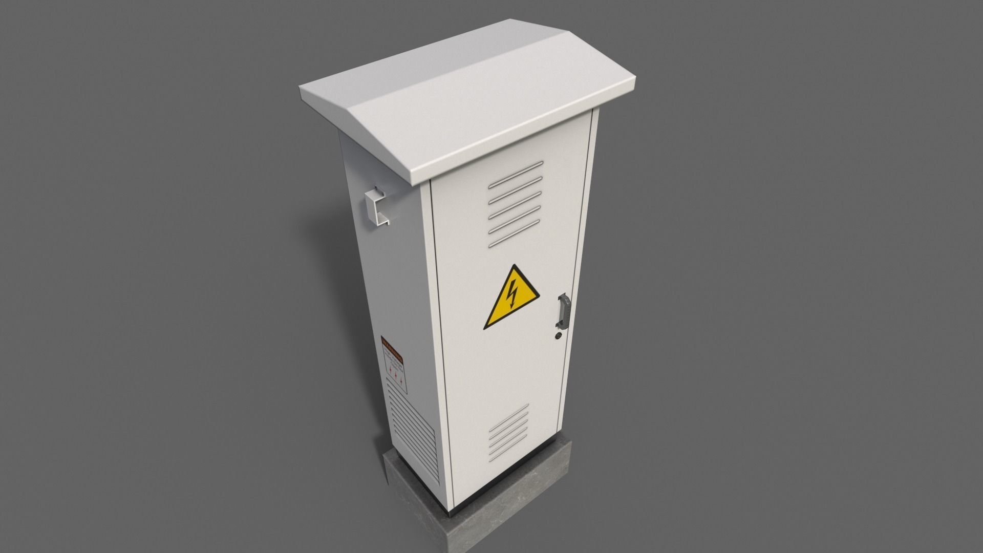 PBR Electric Box White V2 Low-poly 3D model_3