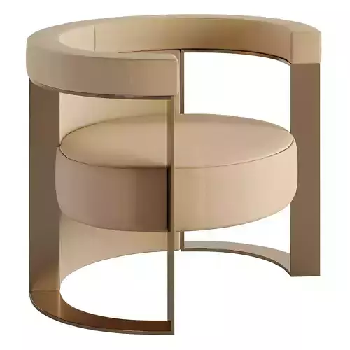 FENDI ROGER ARMCHAIR 2021 LEATHER Low-poly 3D model