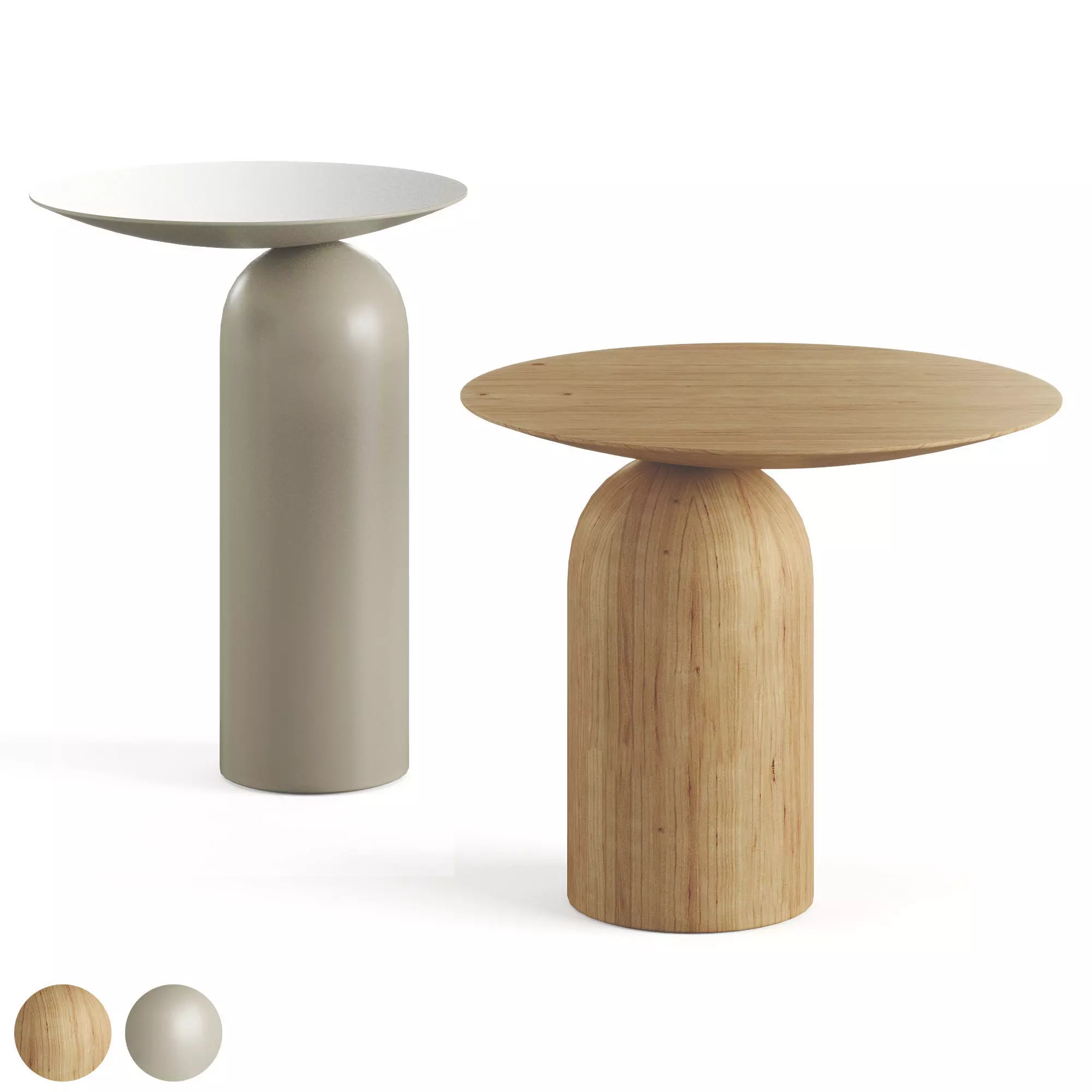 Basta Disco 2021 Oak Table Low-poly 3D model