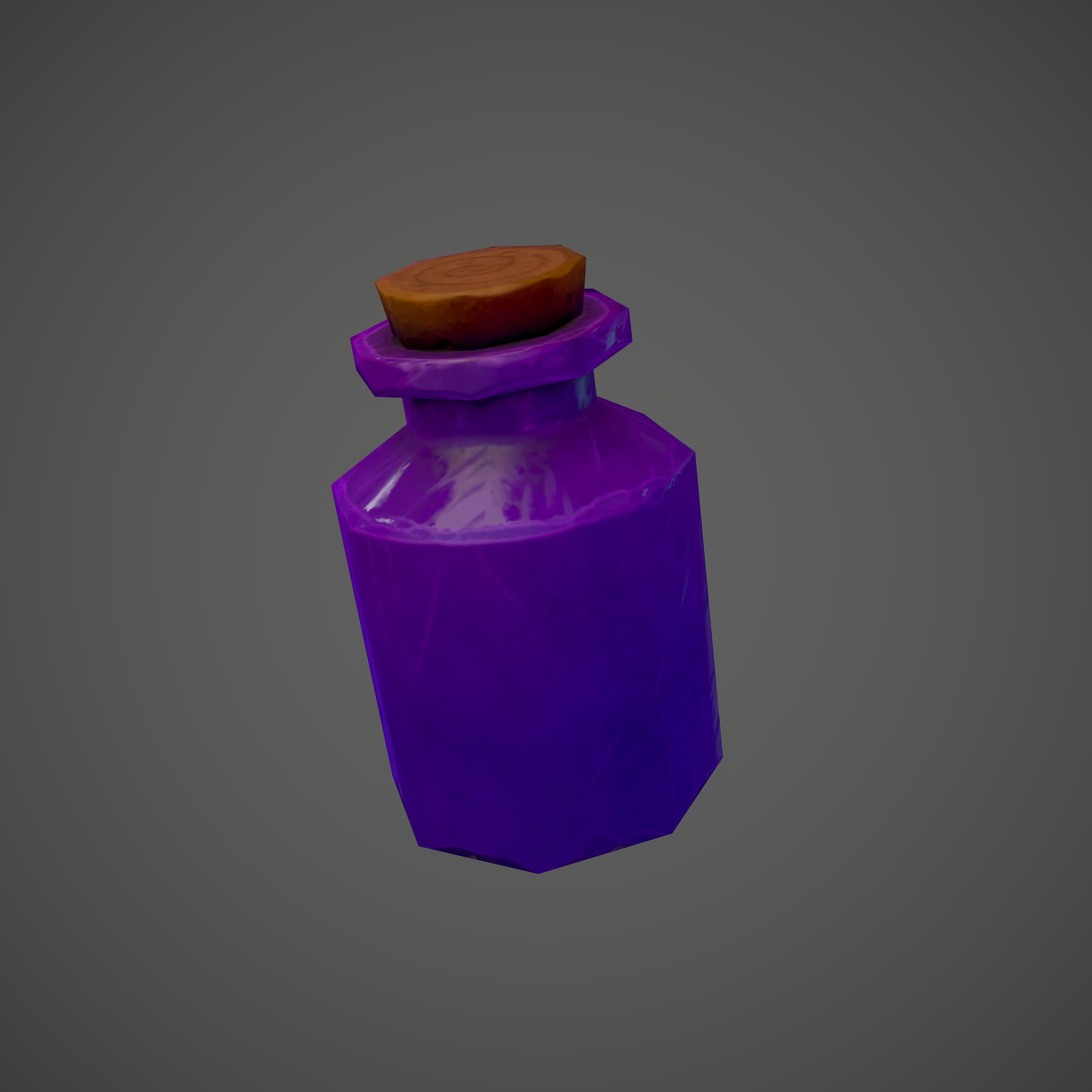 Stylized low poly potions 3d models Low-poly 3D model_12