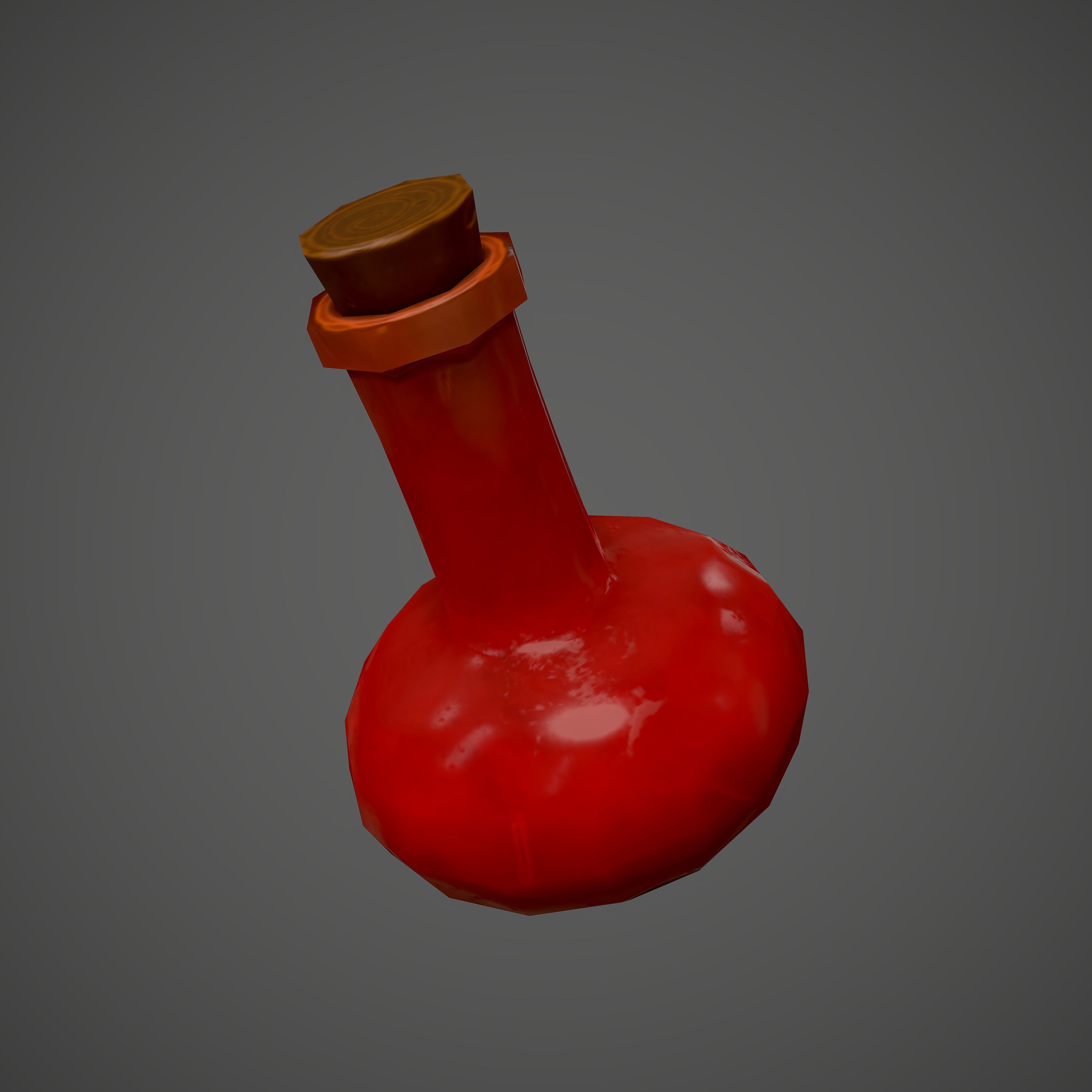 Stylized low poly potions 3d models Low-poly 3D model_8