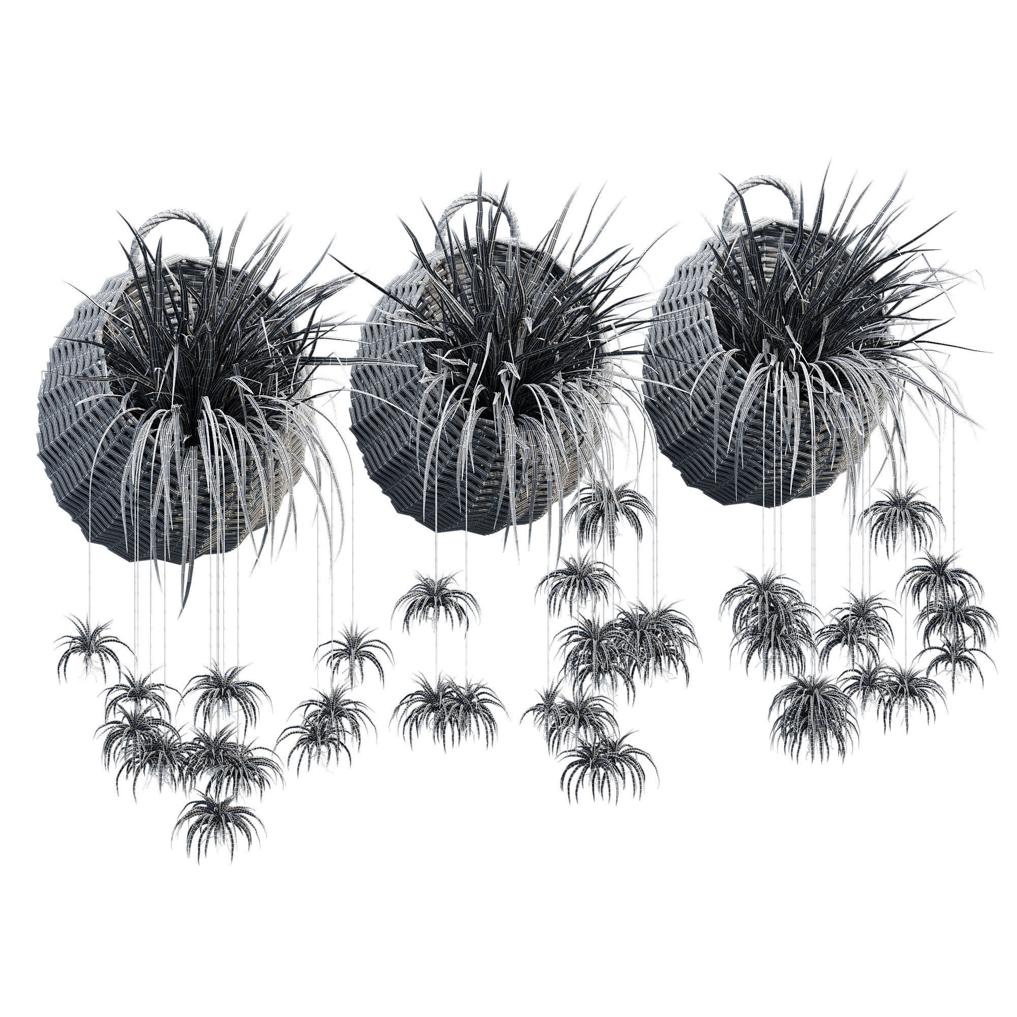 Wicker basket three 3D model_7