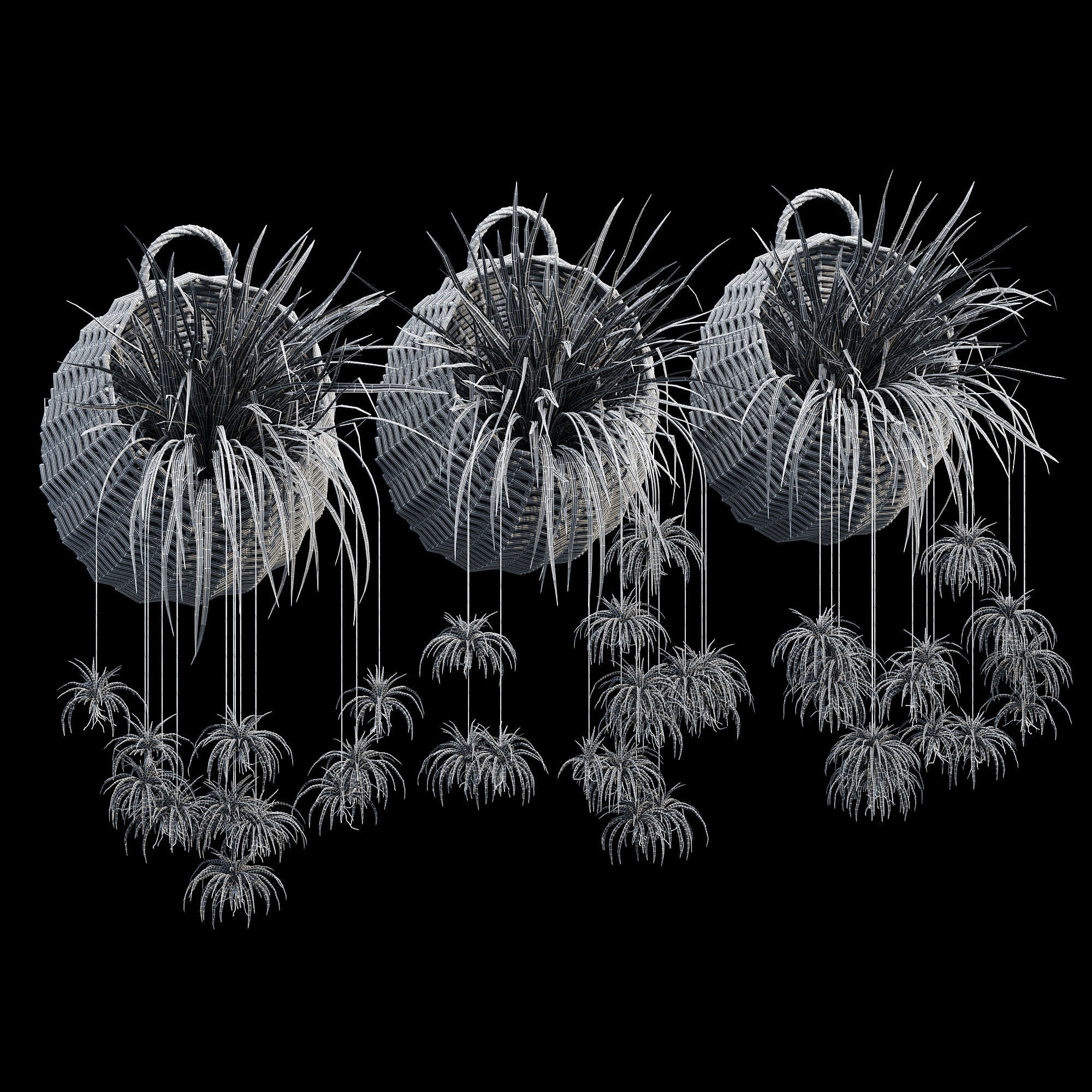 Wicker basket three 3D model_14