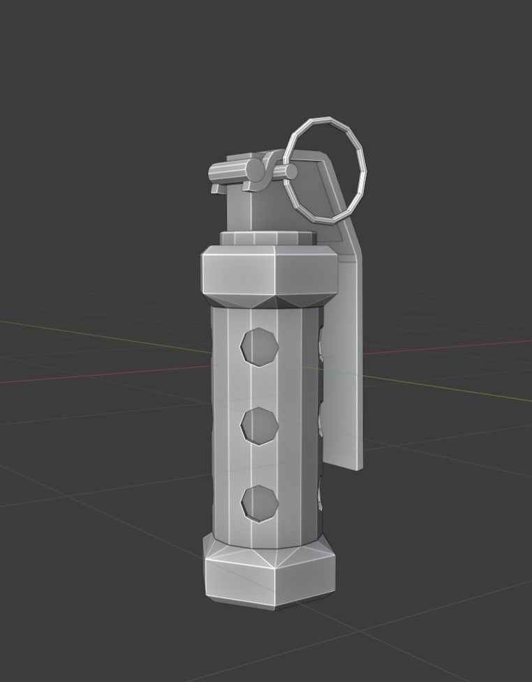 Flashbang Low Poly military grenade Low-poly 3D model_7