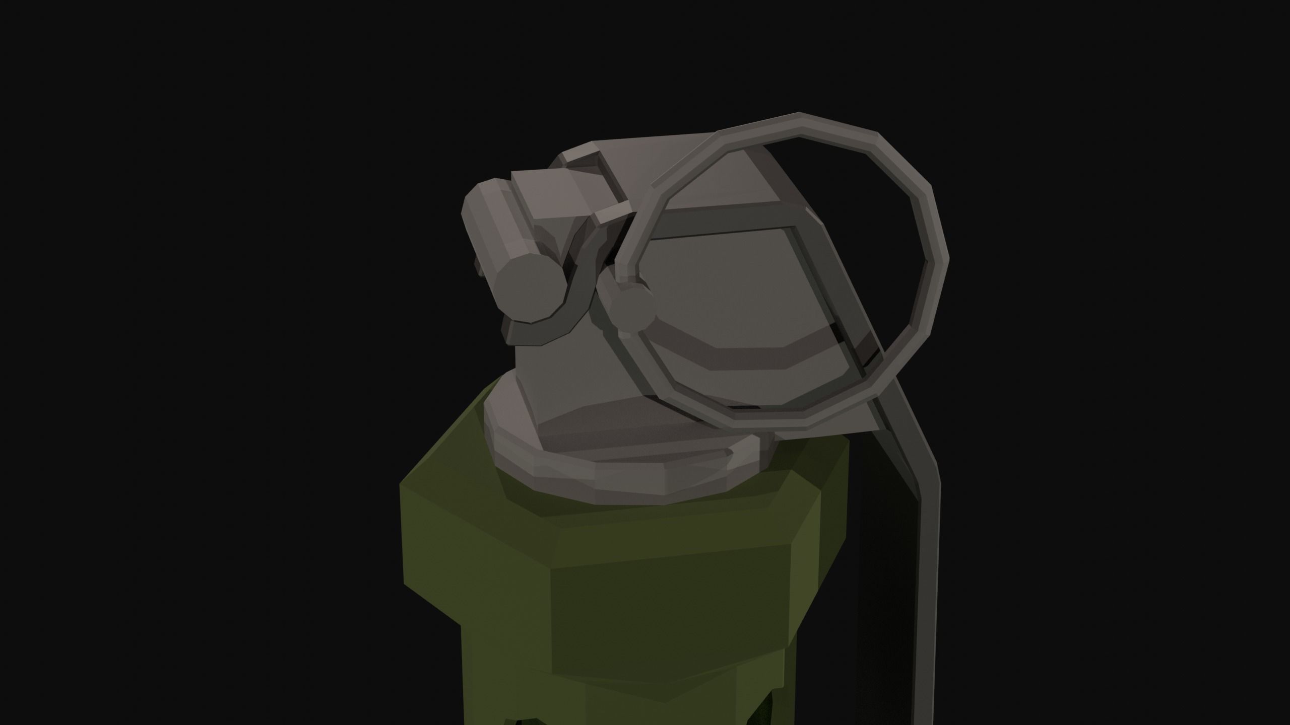 Flashbang Low Poly military grenade Low-poly 3D model_2