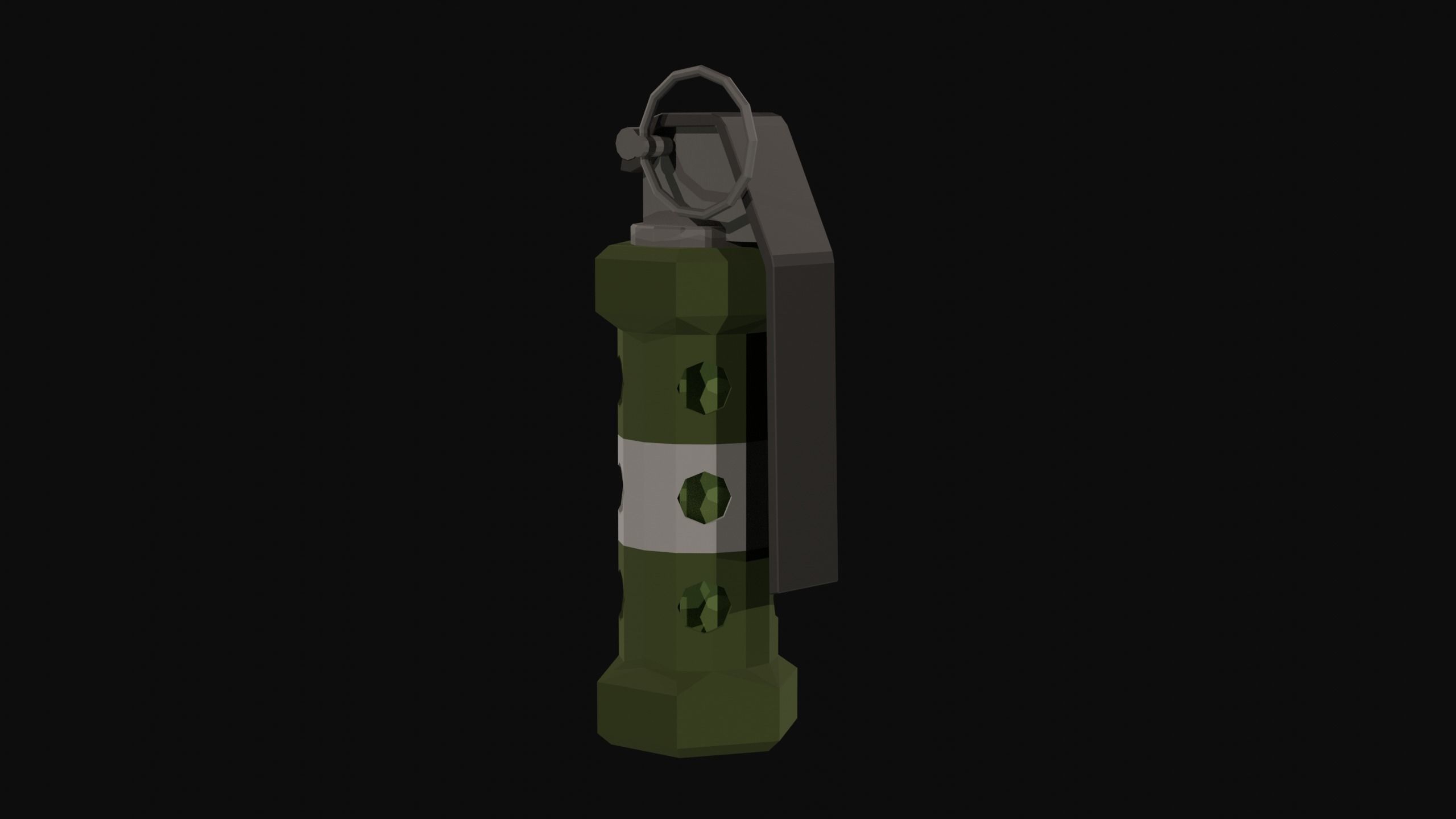 Flashbang Low Poly military grenade Low-poly 3D model_4
