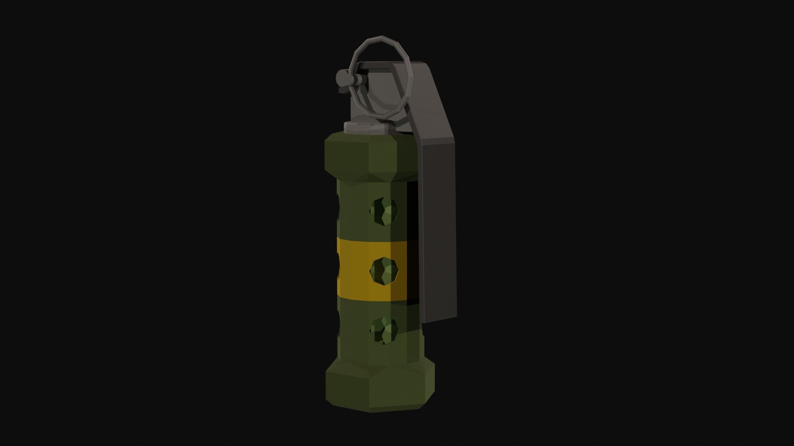 Flashbang Low Poly military grenade Low-poly 3D model_5