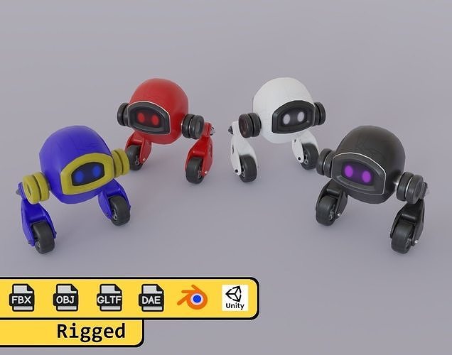 Small Robot-S1 Low-poly 3D model