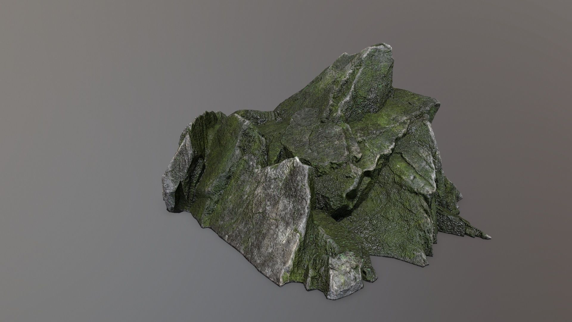 Rock Set Low-poly 3D model_4
