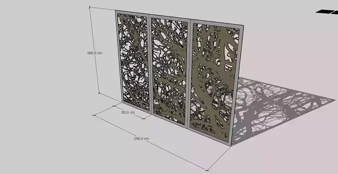 Portable Partition Tree H 180 cm 3D print model