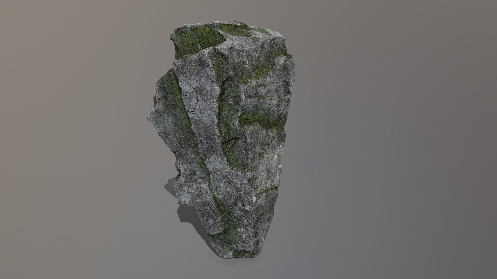 Rock Set with moss Low-poly 3D model_13