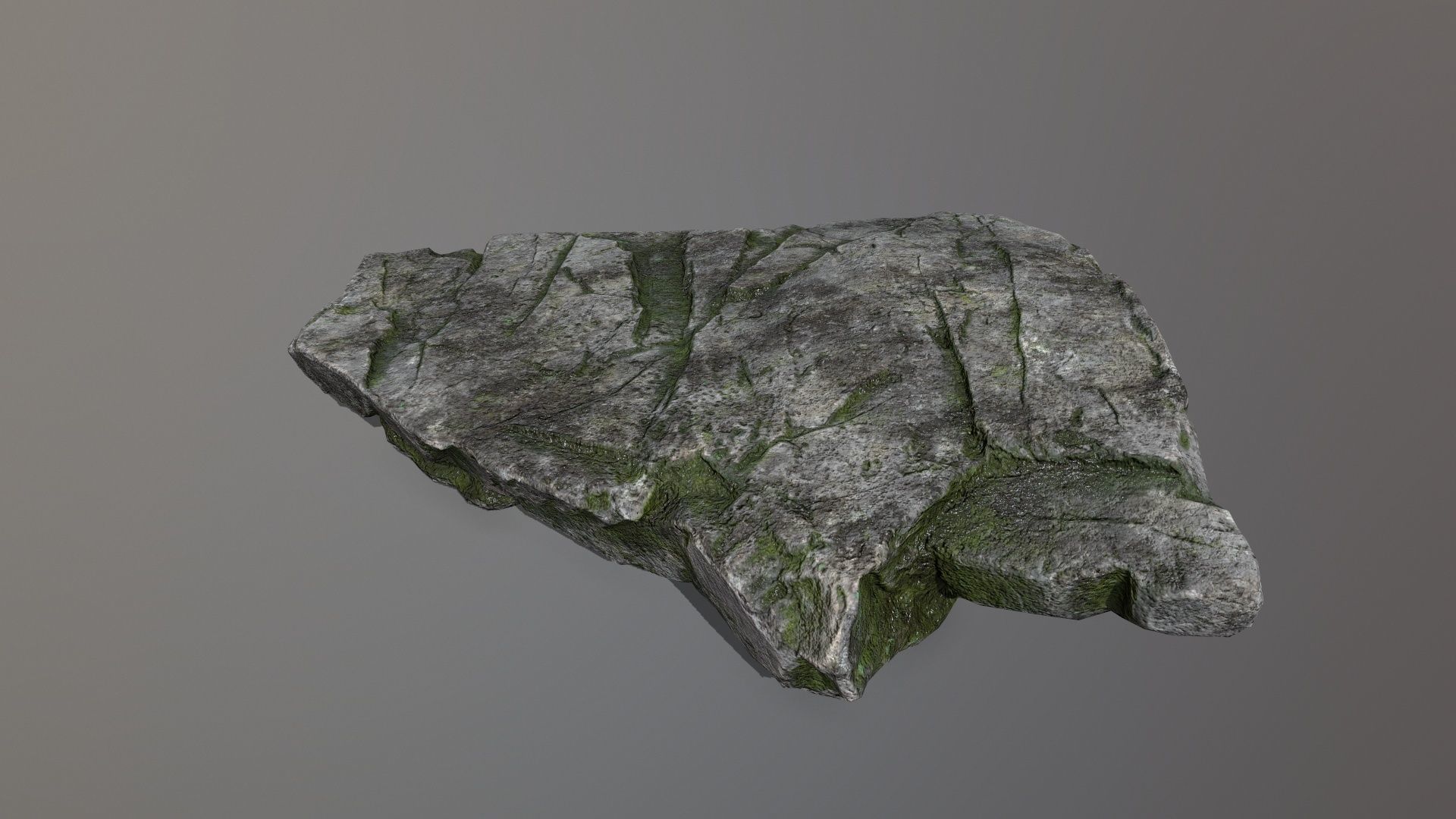 Rock Set with moss Low-poly 3D model_26