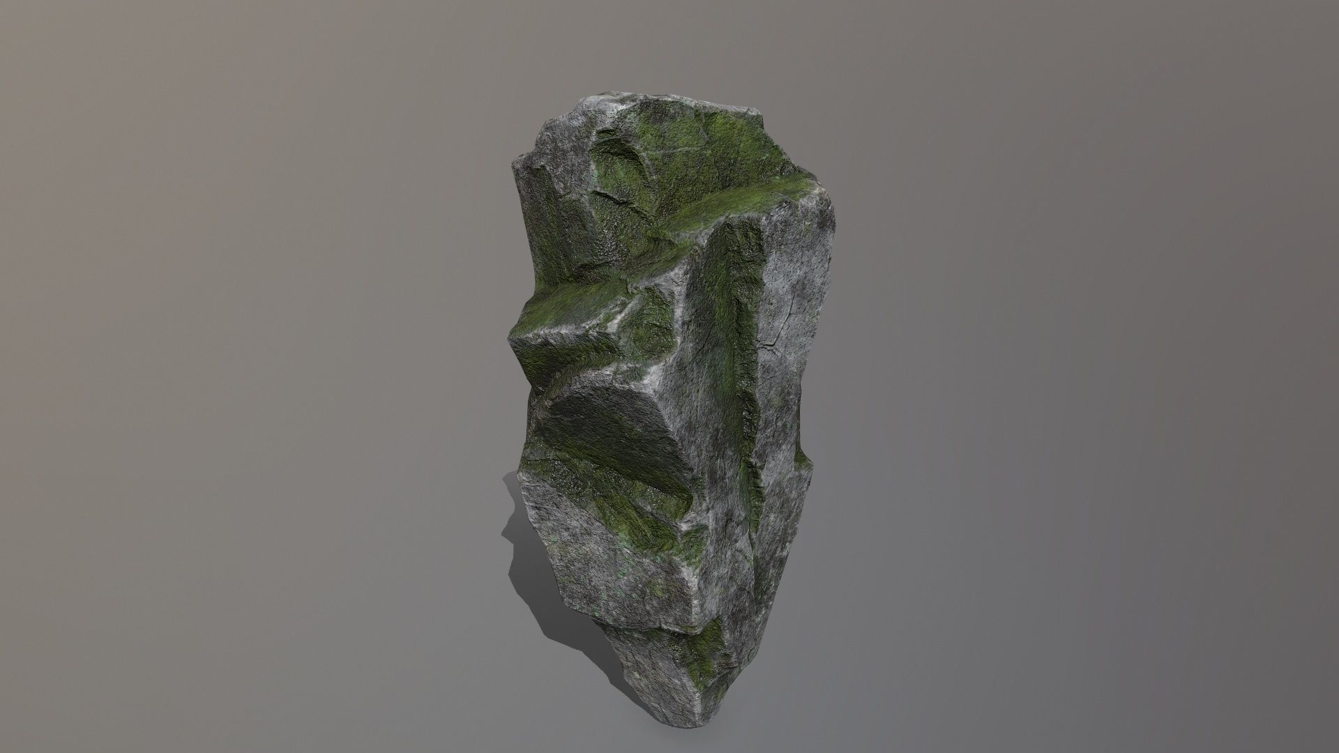 Rock Set with moss Low-poly 3D model_12