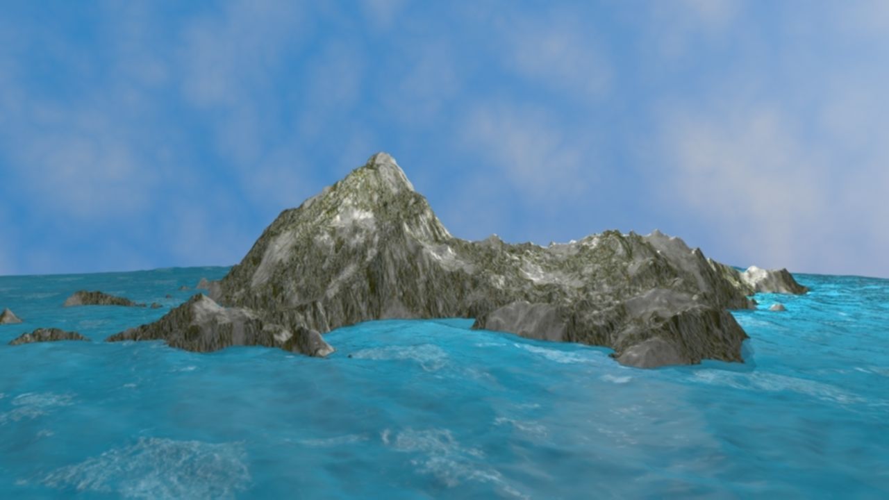 NMA Island Rock 001 Sandy Preset 01 Low-poly 3D model_2