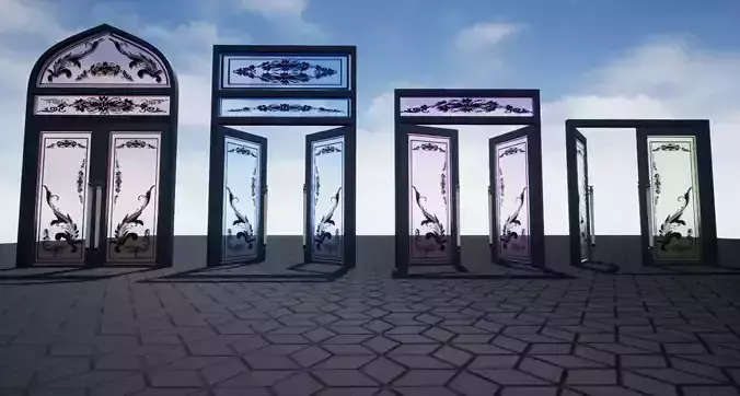 Nice Decorative Doors Unreal Engine Assets