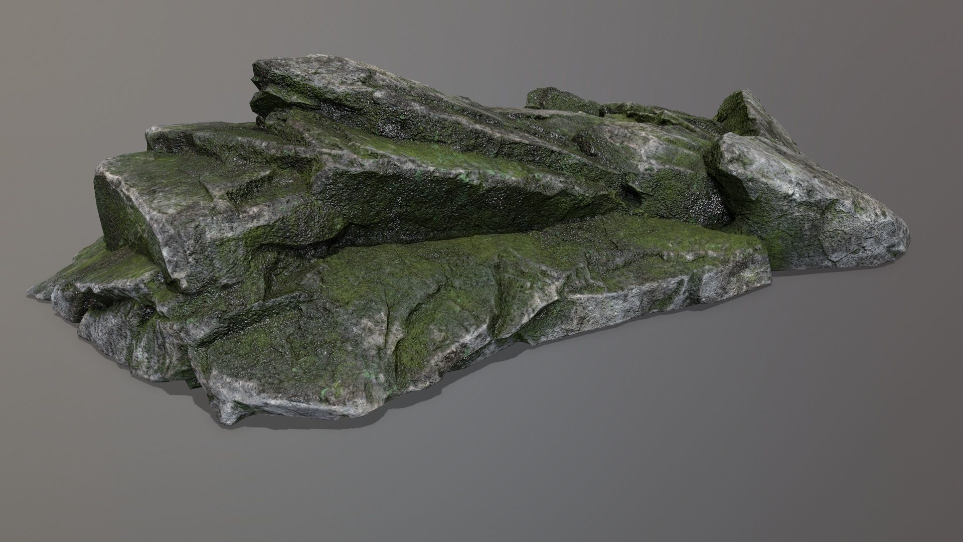 Rock Set Low-poly 3D model_4