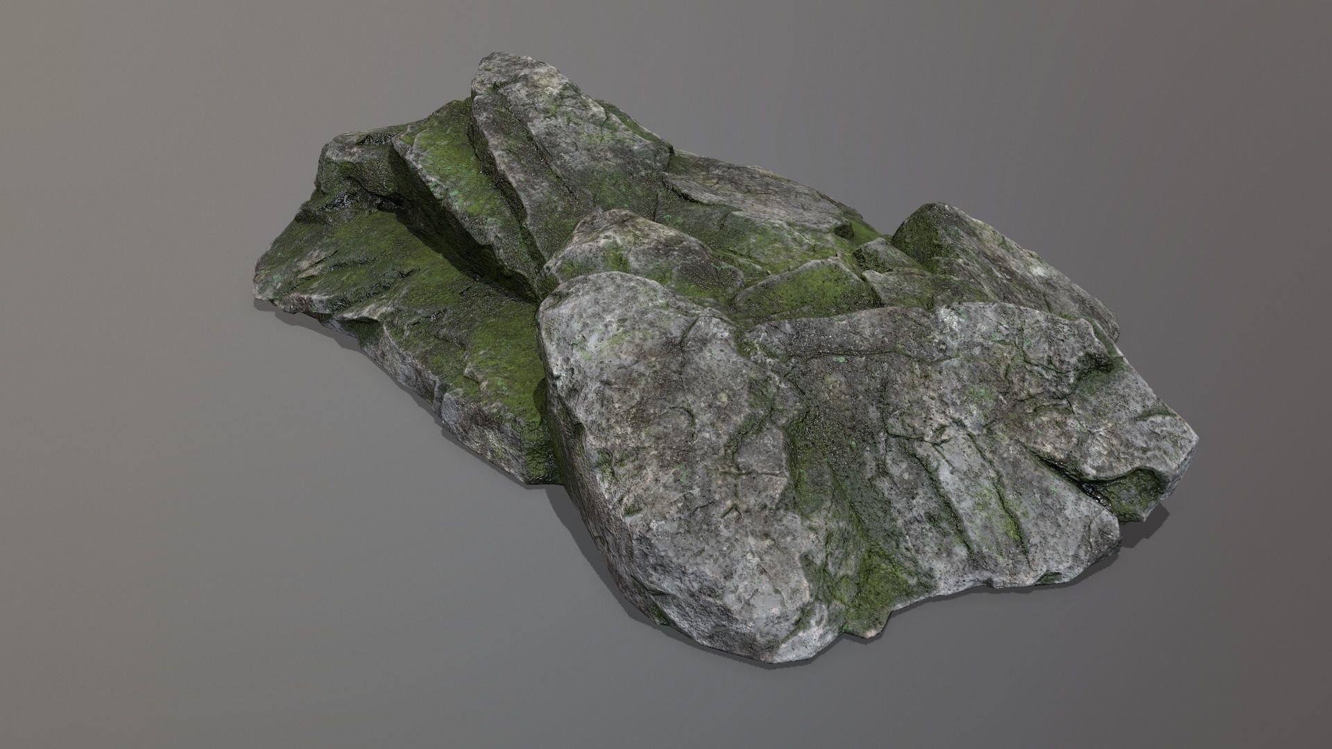 Rock Set Low-poly 3D model_5