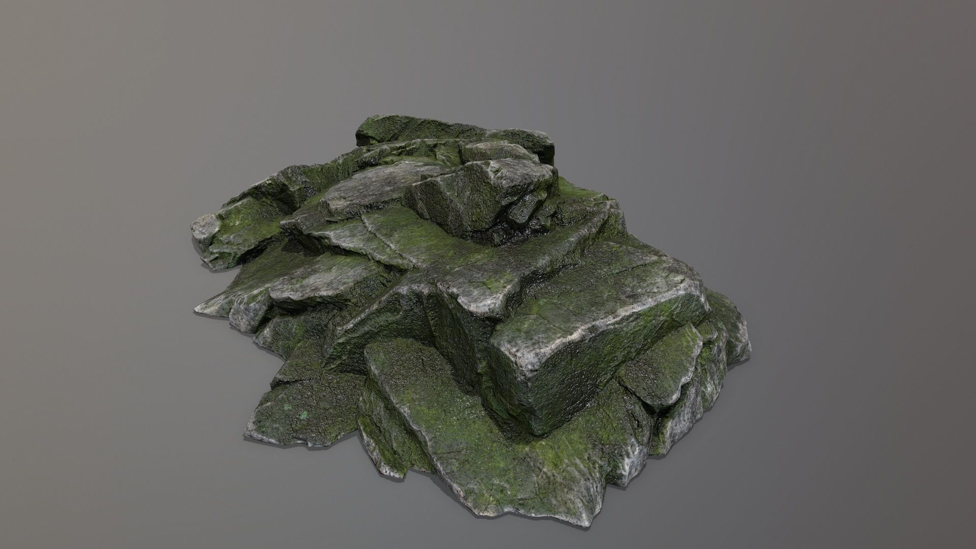 Rock Set Low-poly 3D model_3