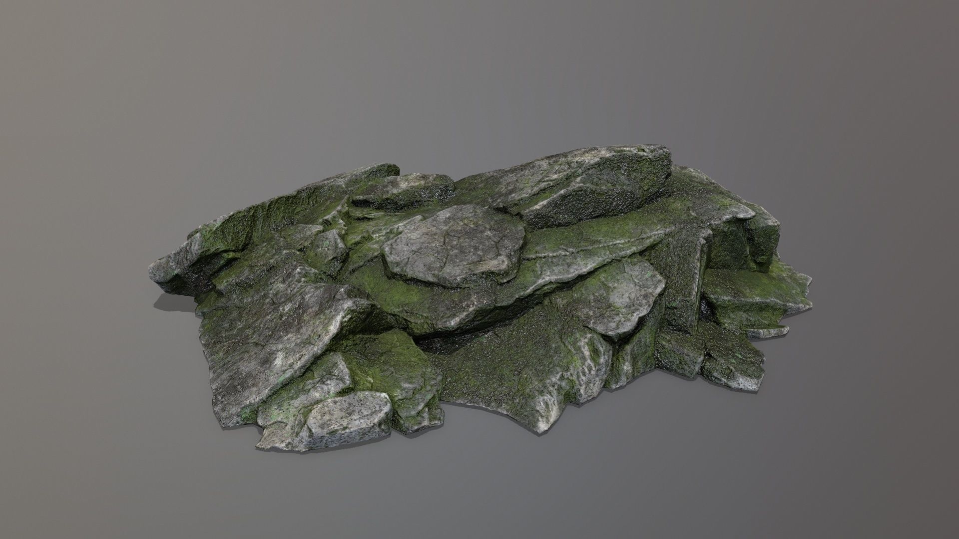 Rock Set Low-poly 3D model_2